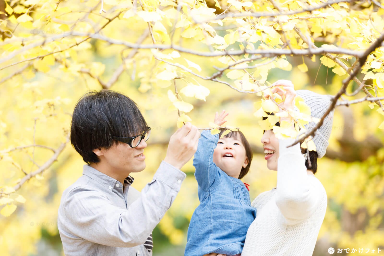 舞鶴公園で家族写真