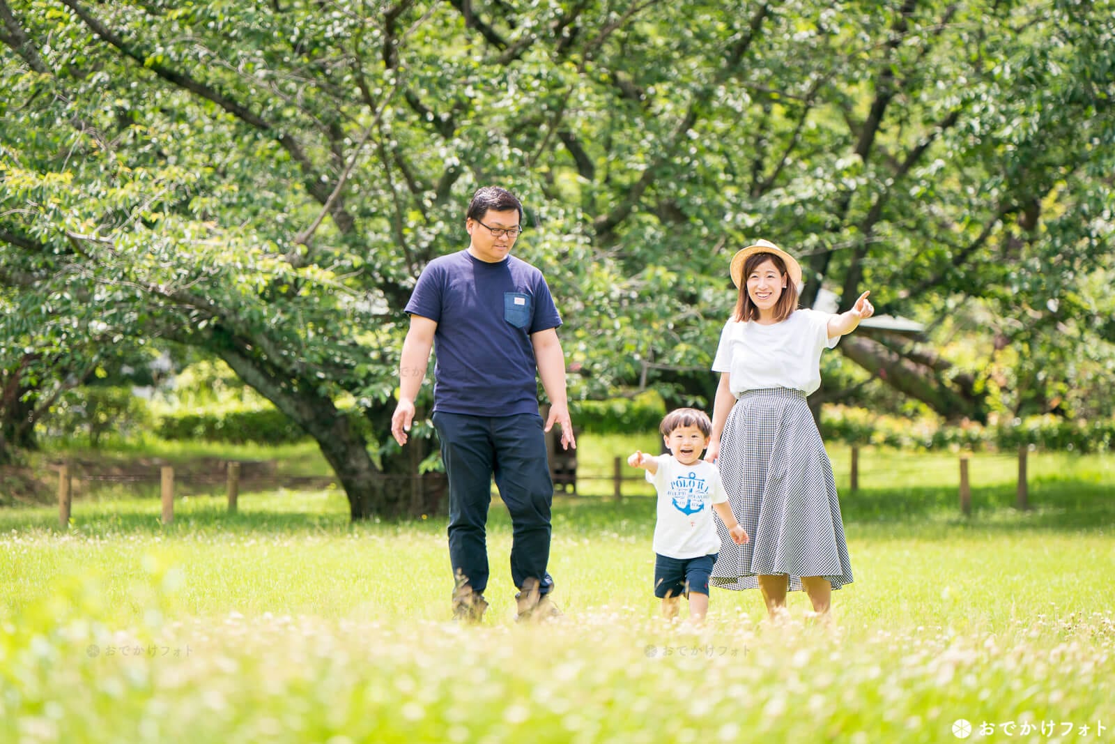 舞鶴公園で家族写真