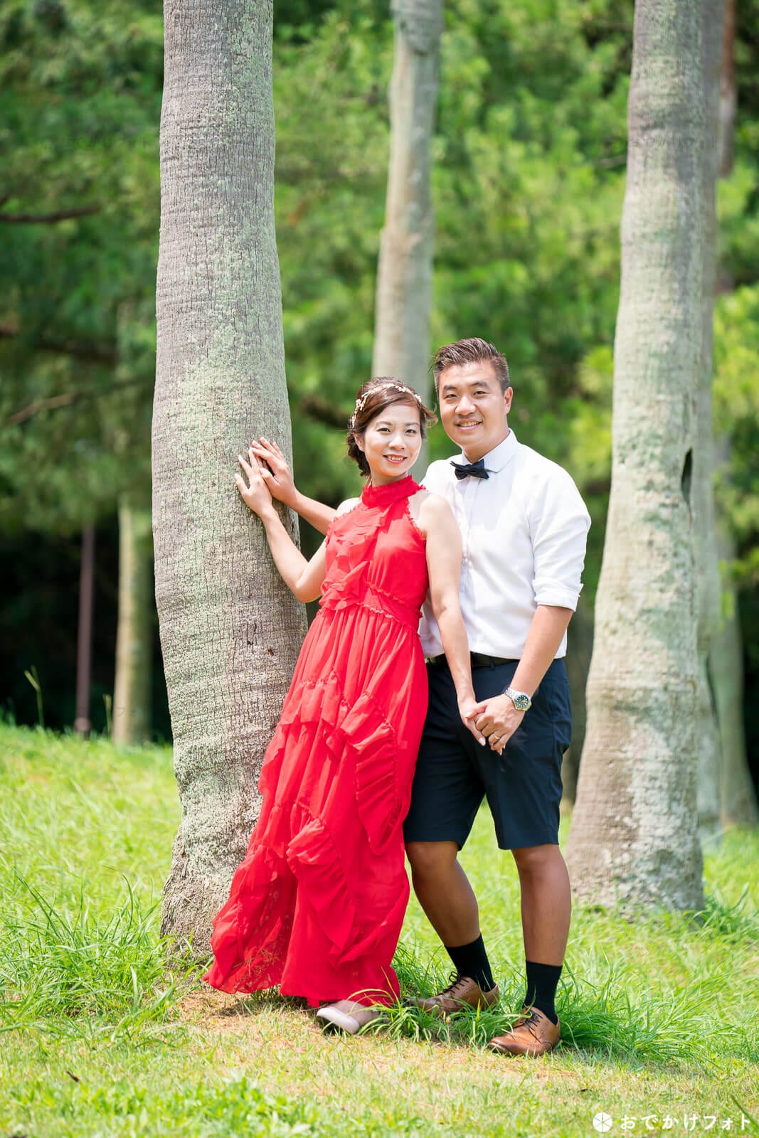 小戸公園で結婚10周年記念の家族写真