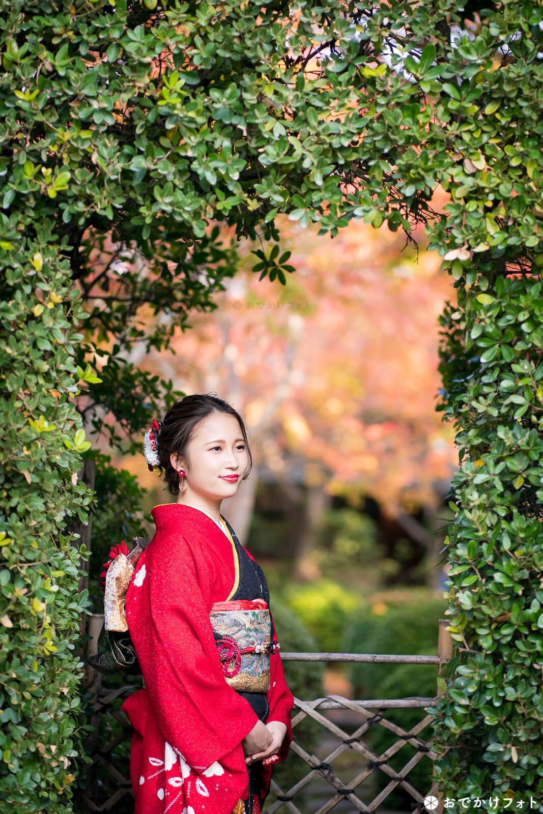 大濠公園の日本庭園で成人式前撮り