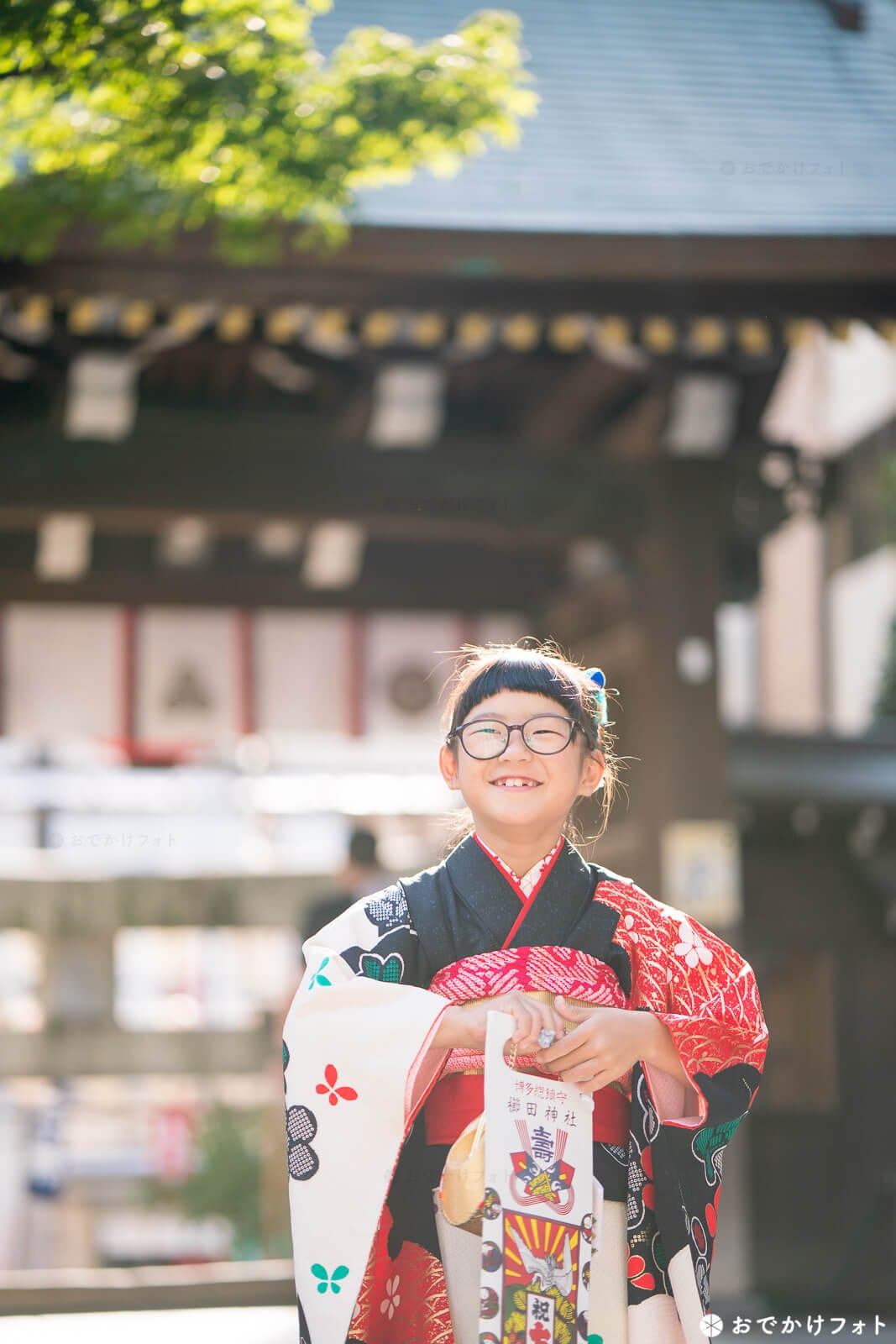 櫛田神社で７歳の七五三