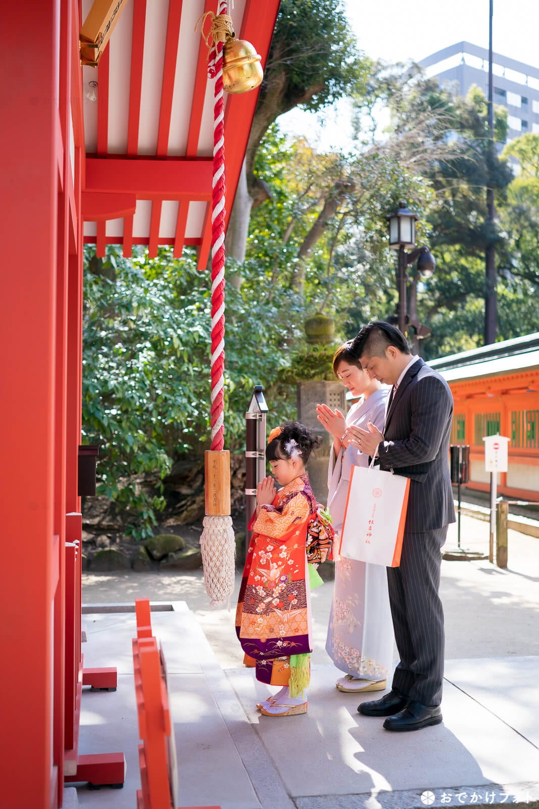 住吉神社で七五三写真のロケーションフォト出張撮影