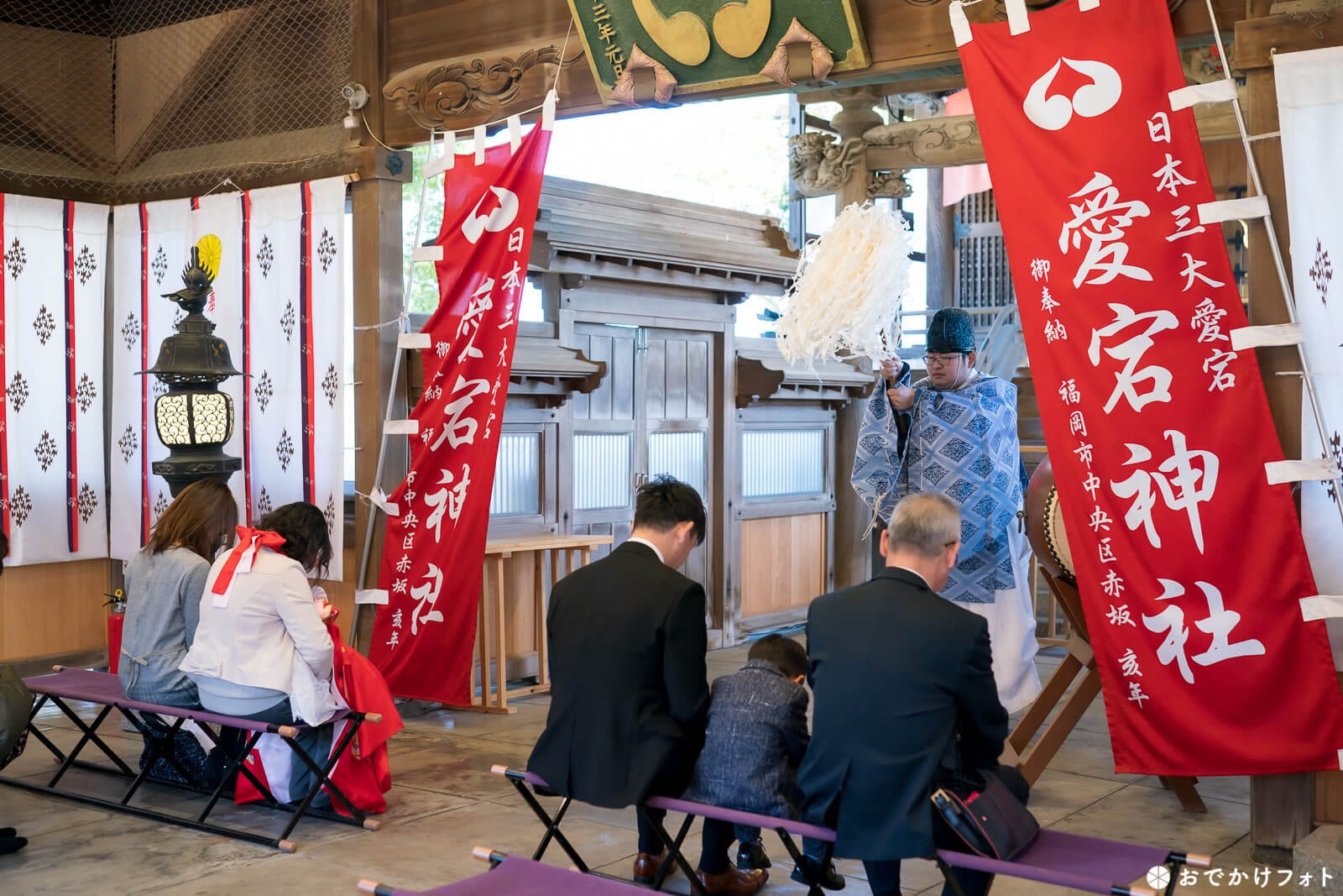 福岡愛宕神社でお宮参り写真のロケーションフォト出張撮影