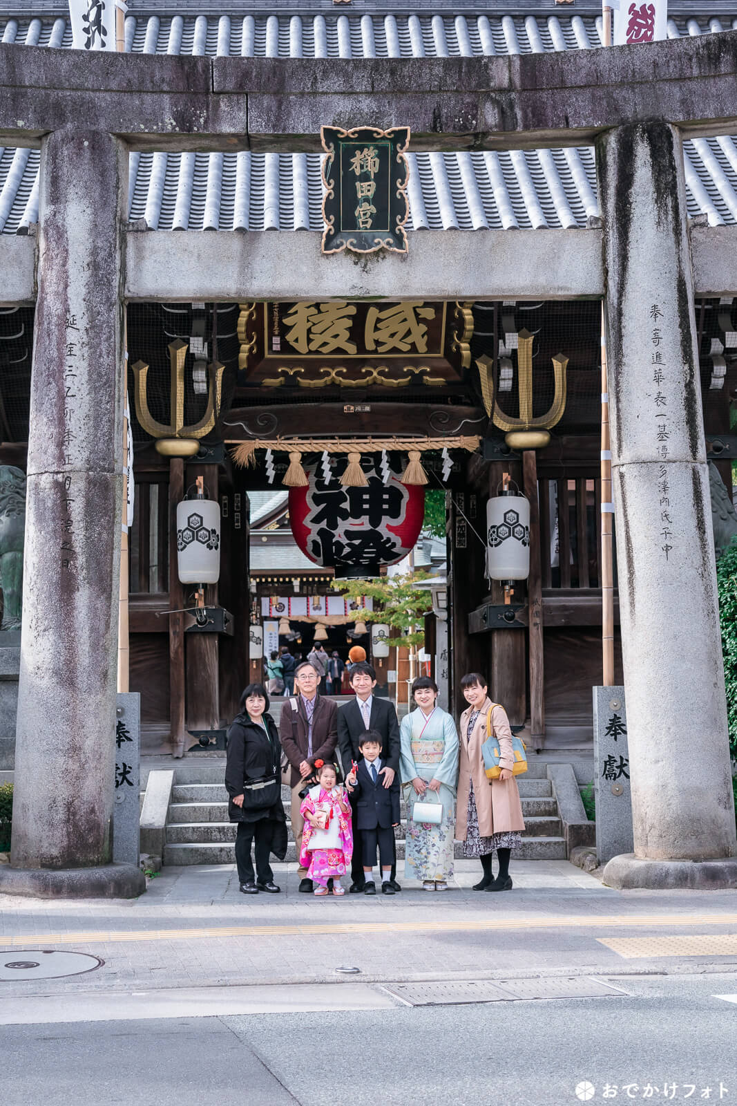 櫛田神社で七五三の出張撮影