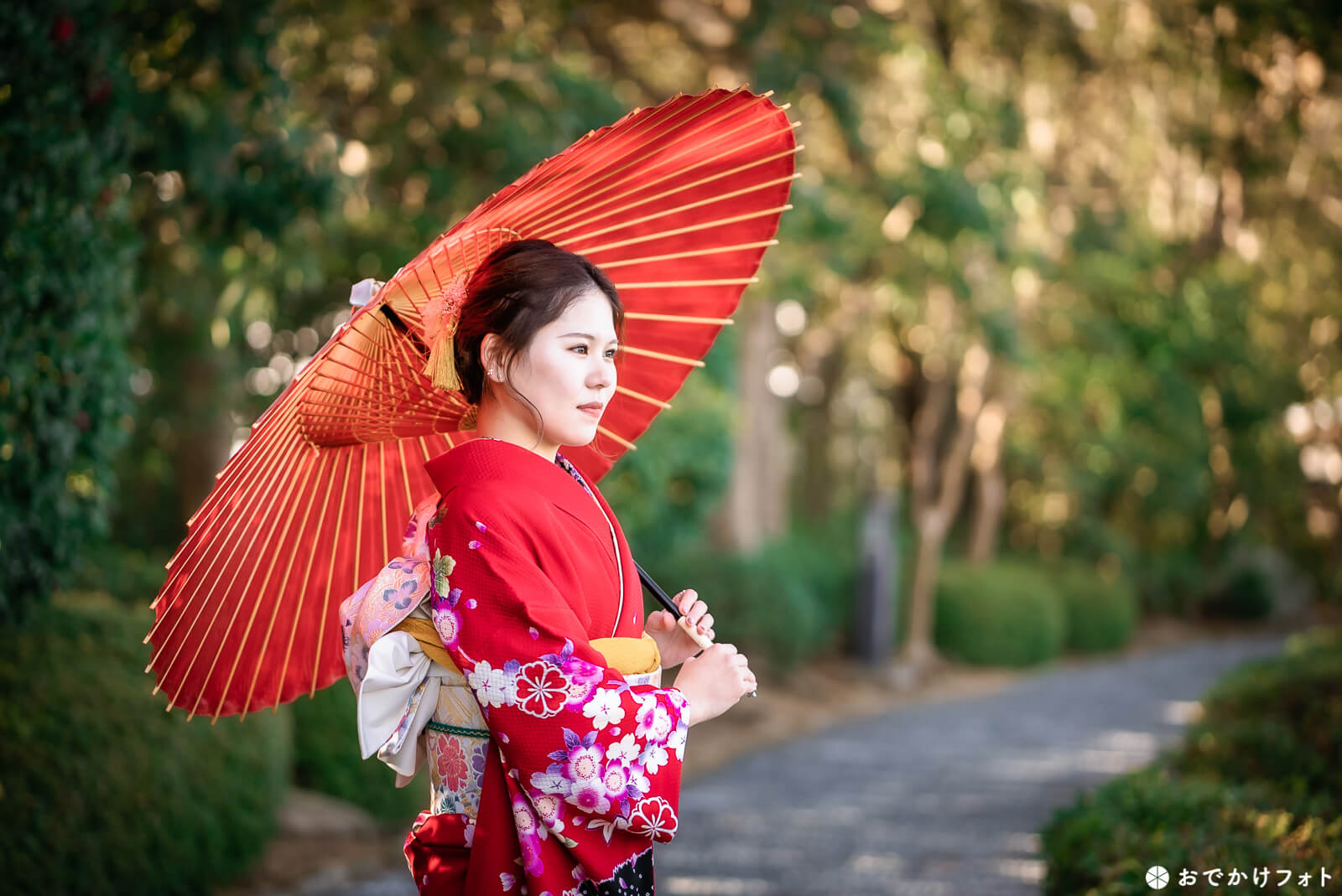 大濠公園日本庭園で成人式のロケーション前撮り
