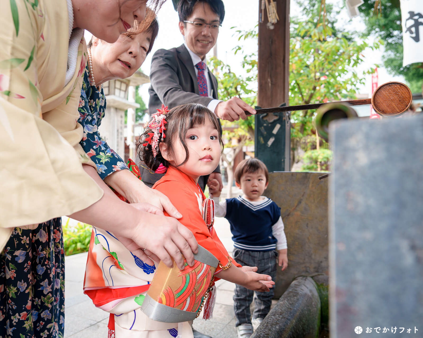 櫛田神社で七五三の出張撮影