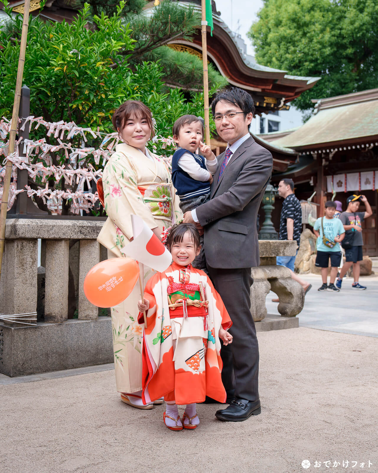 櫛田神社で七五三の出張撮影