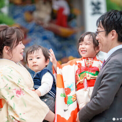 櫛田神社で七五三の出張撮影