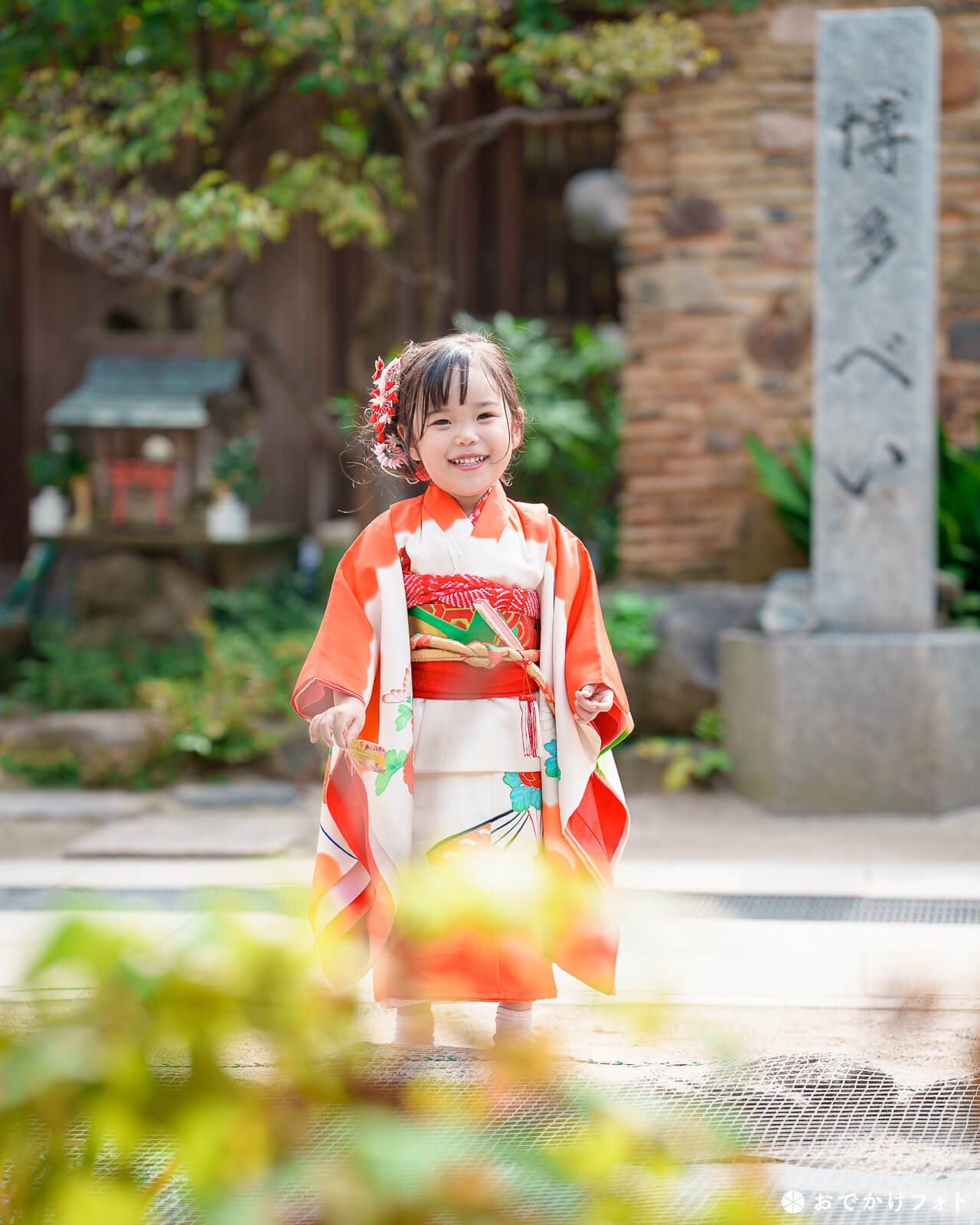 櫛田神社で七五三の出張撮影