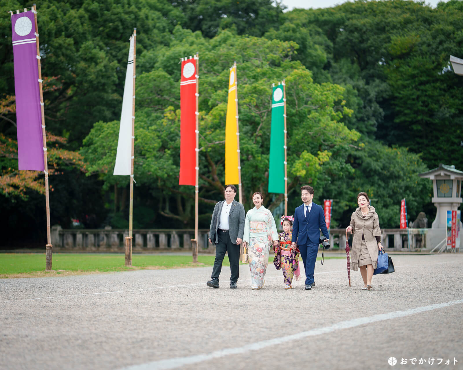 護国神社で七五三のロケーションフォト出張撮影