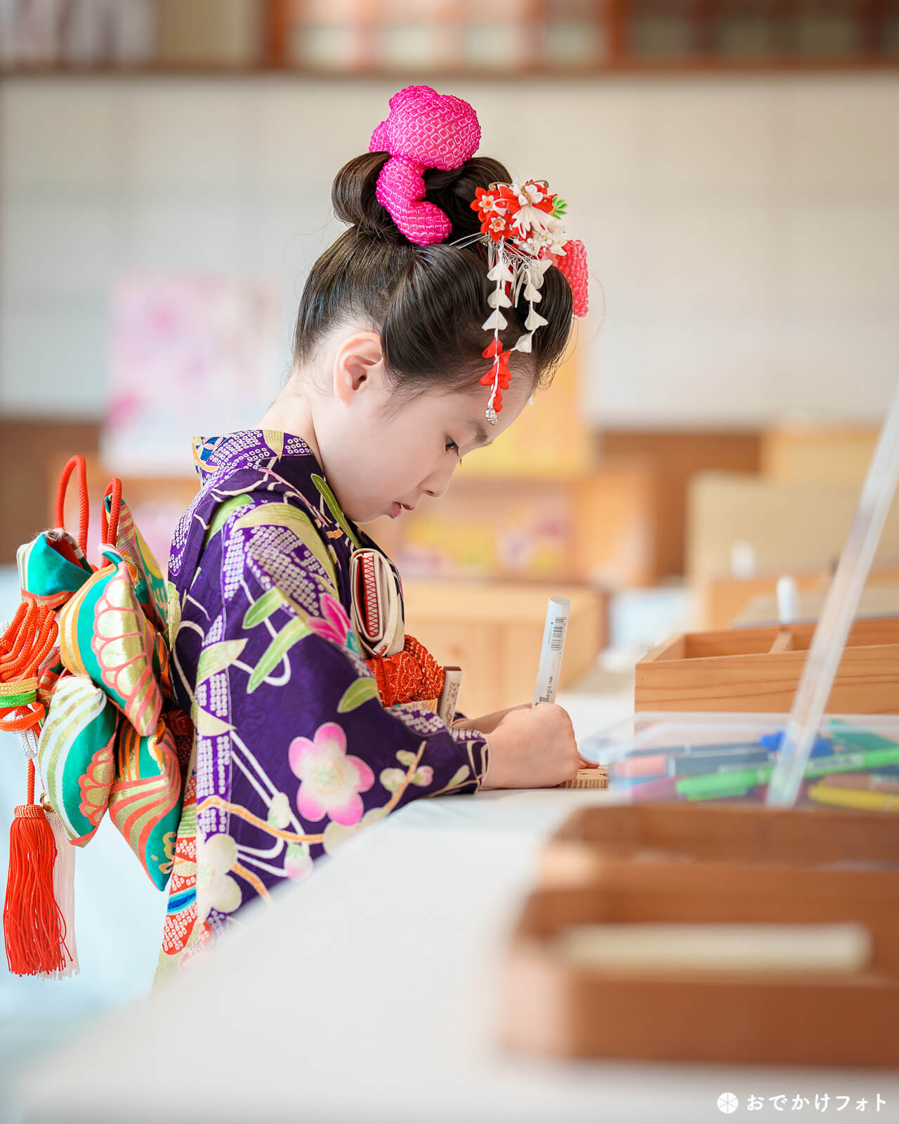 護国神社で七五三のロケーションフォト出張撮影