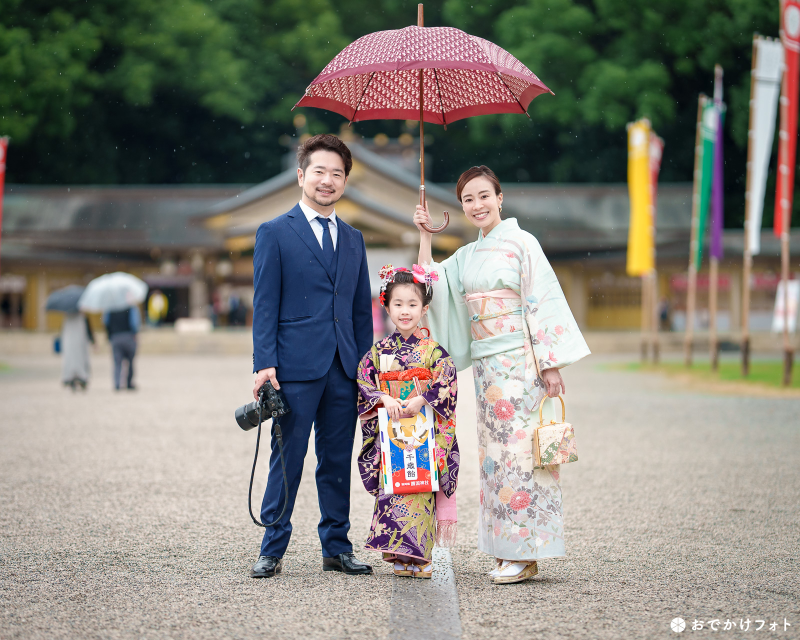 護国神社で七五三のロケーションフォト出張撮影