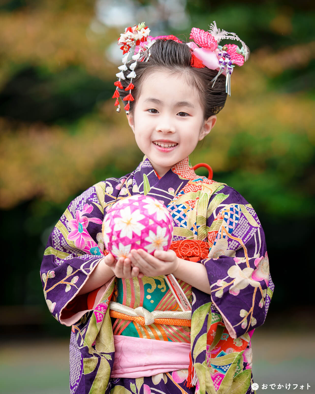 護国神社で七五三のロケーションフォト出張撮影