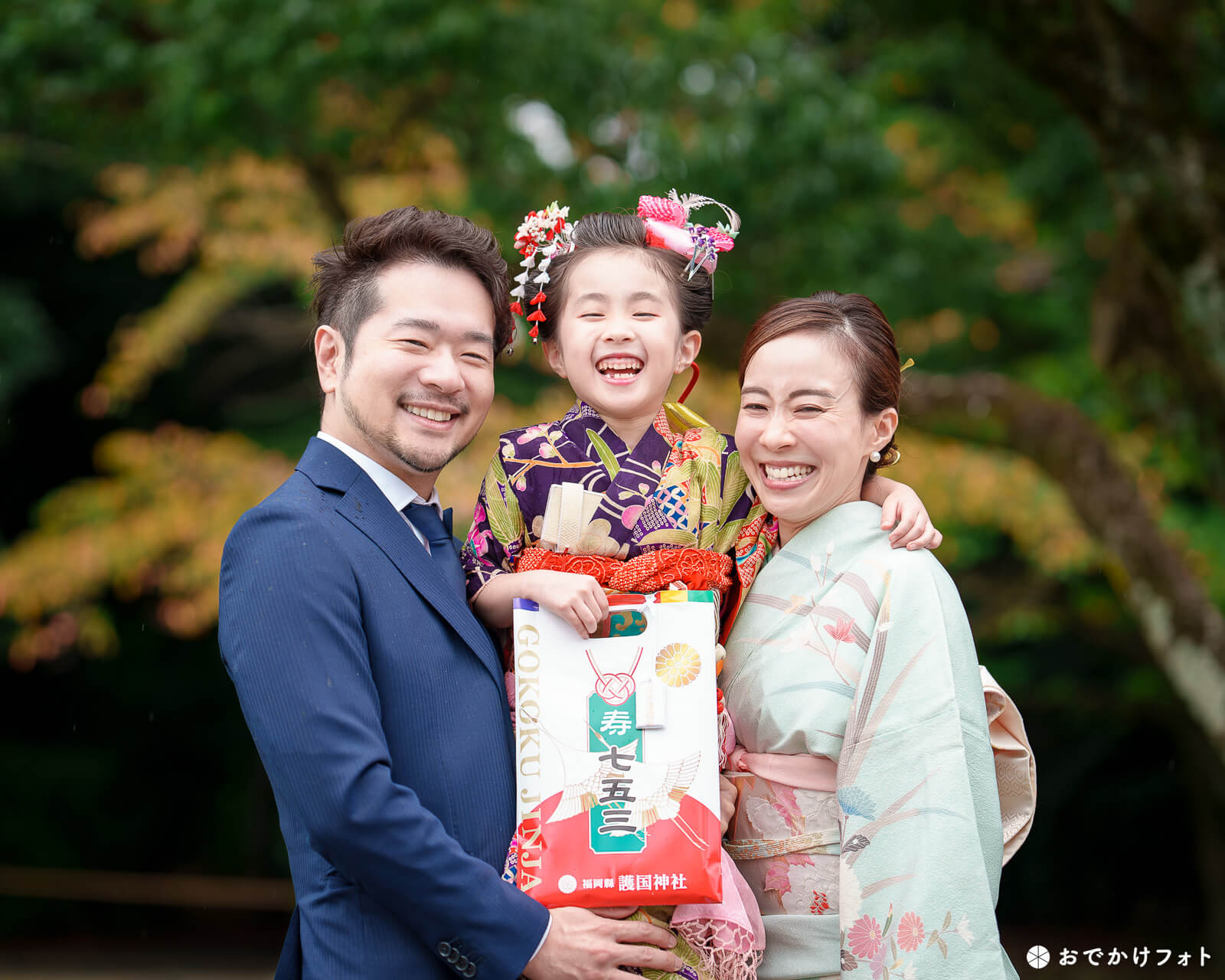 護国神社で七五三のロケーションフォト出張撮影