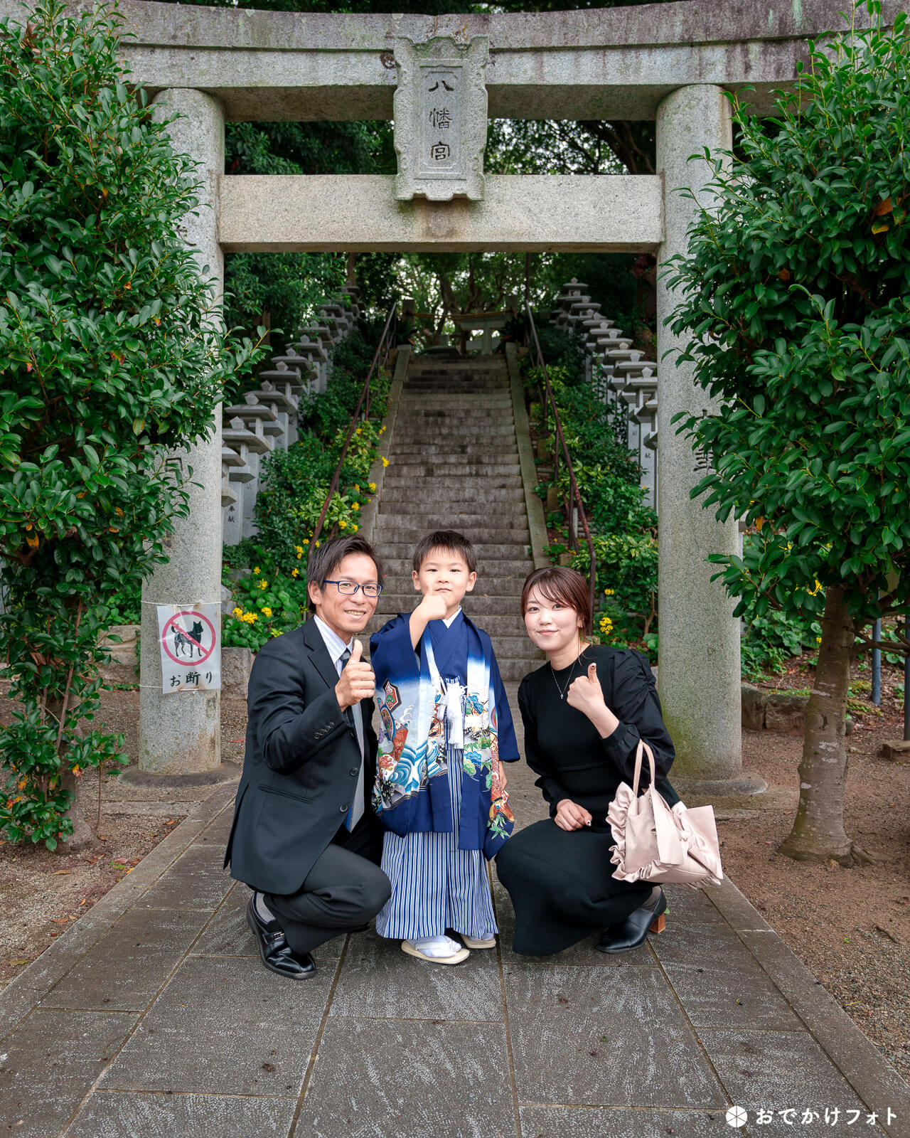 高宮八幡宮で七五三のロケーションフォト出張撮影