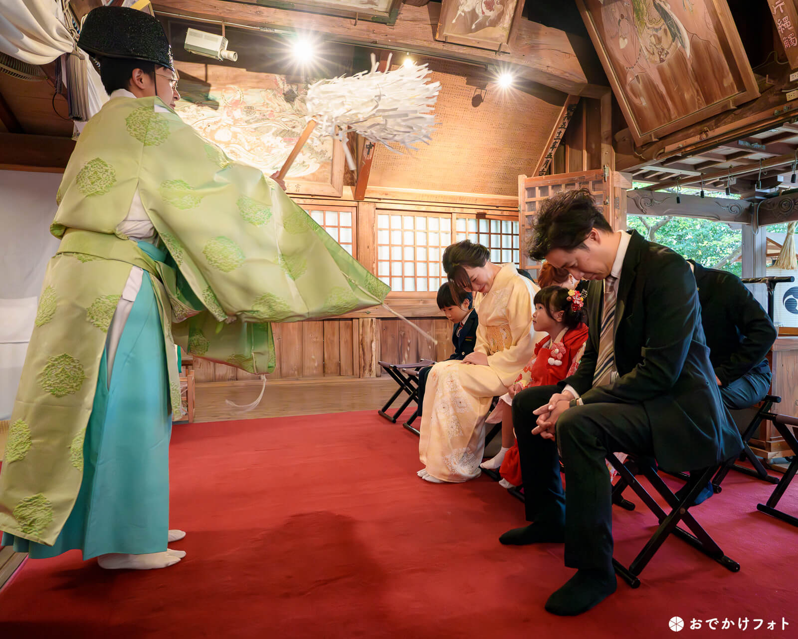 現人神社で七五三のロケーションフォト出張撮影