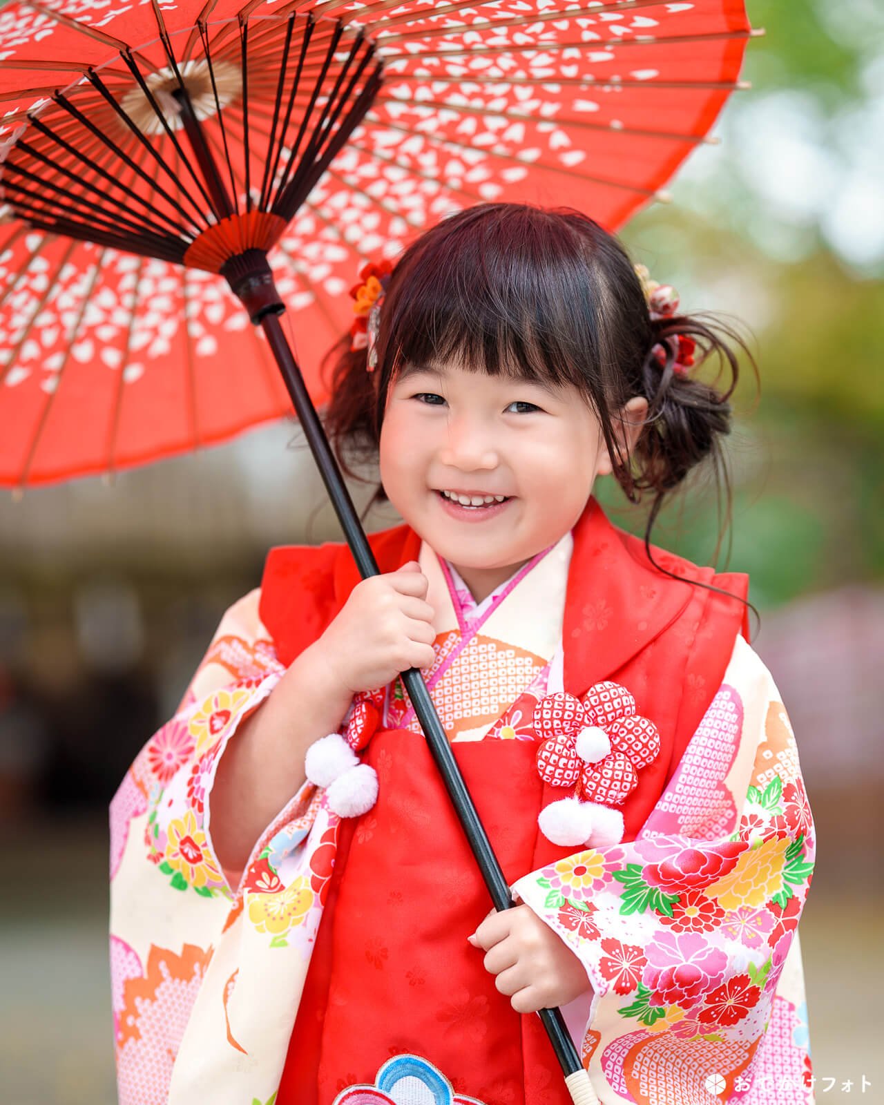 現人神社で七五三のロケーションフォト出張撮影