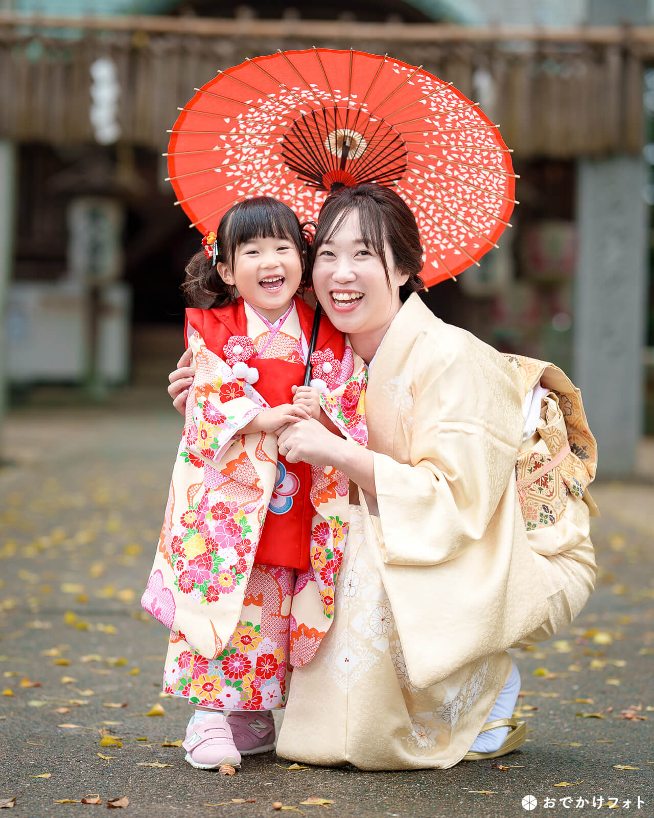 現人神社で七五三のロケーションフォト出張撮影