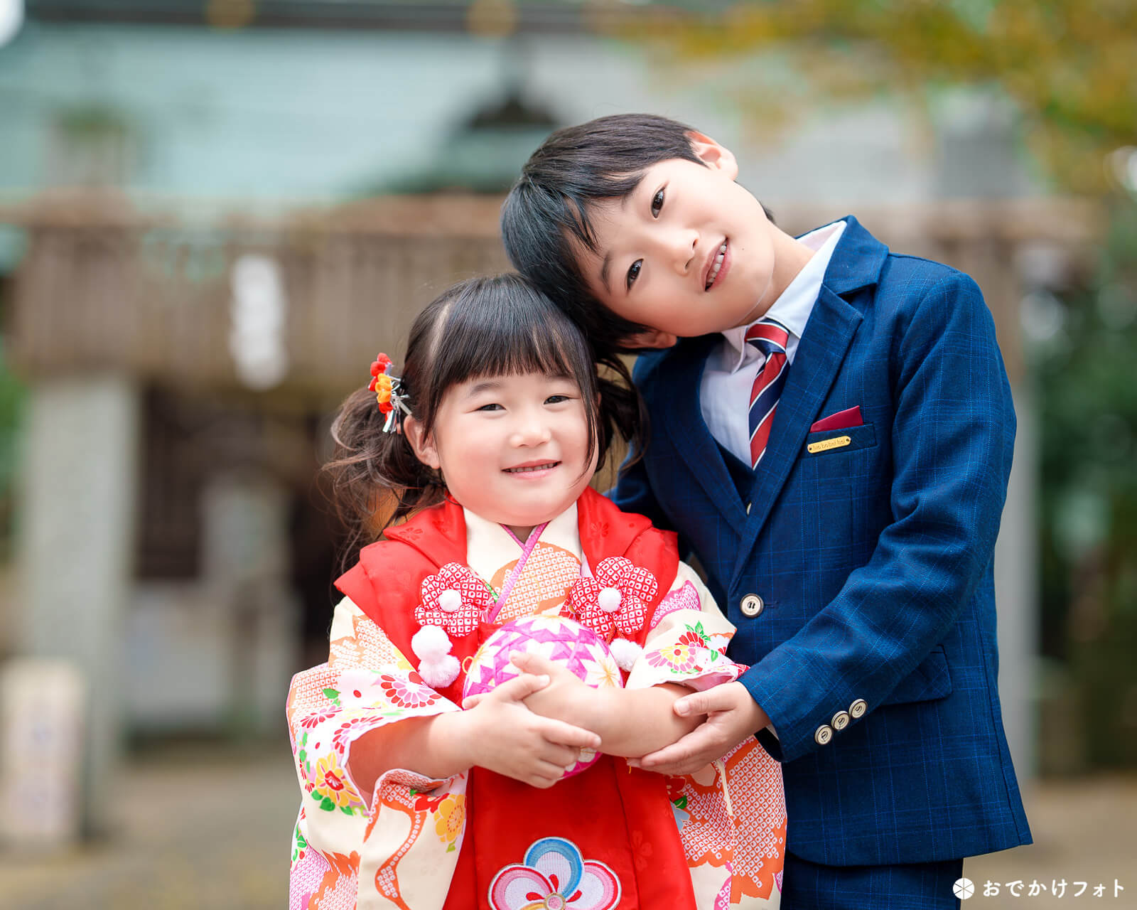 現人神社で七五三のロケーションフォト出張撮影