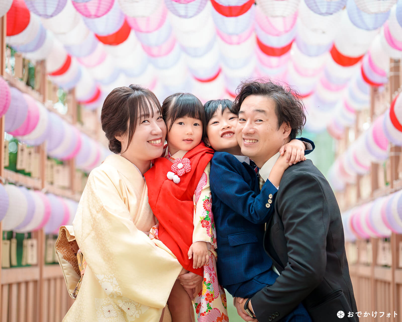 現人神社で七五三のロケーションフォト出張撮影