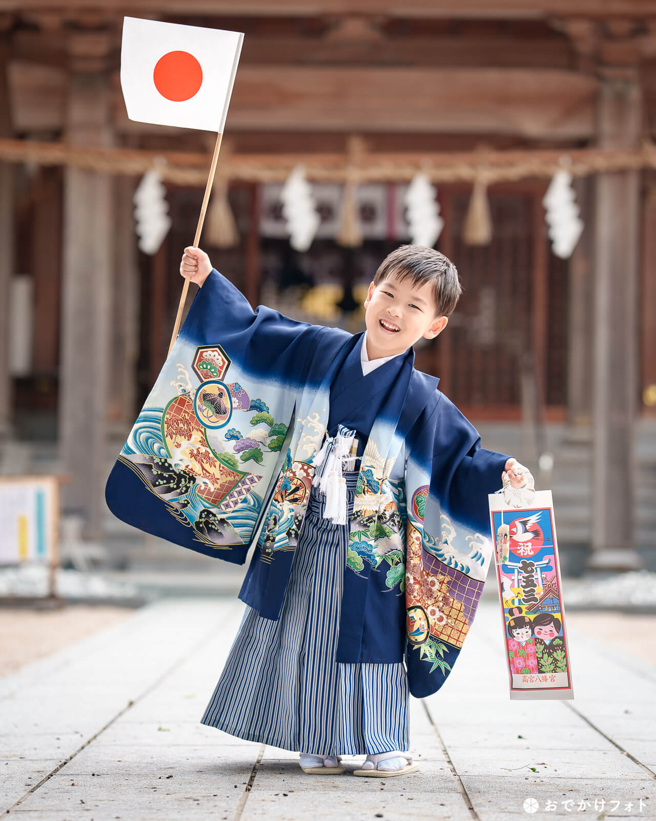 高宮八幡宮で七五三のロケーションフォト出張撮影