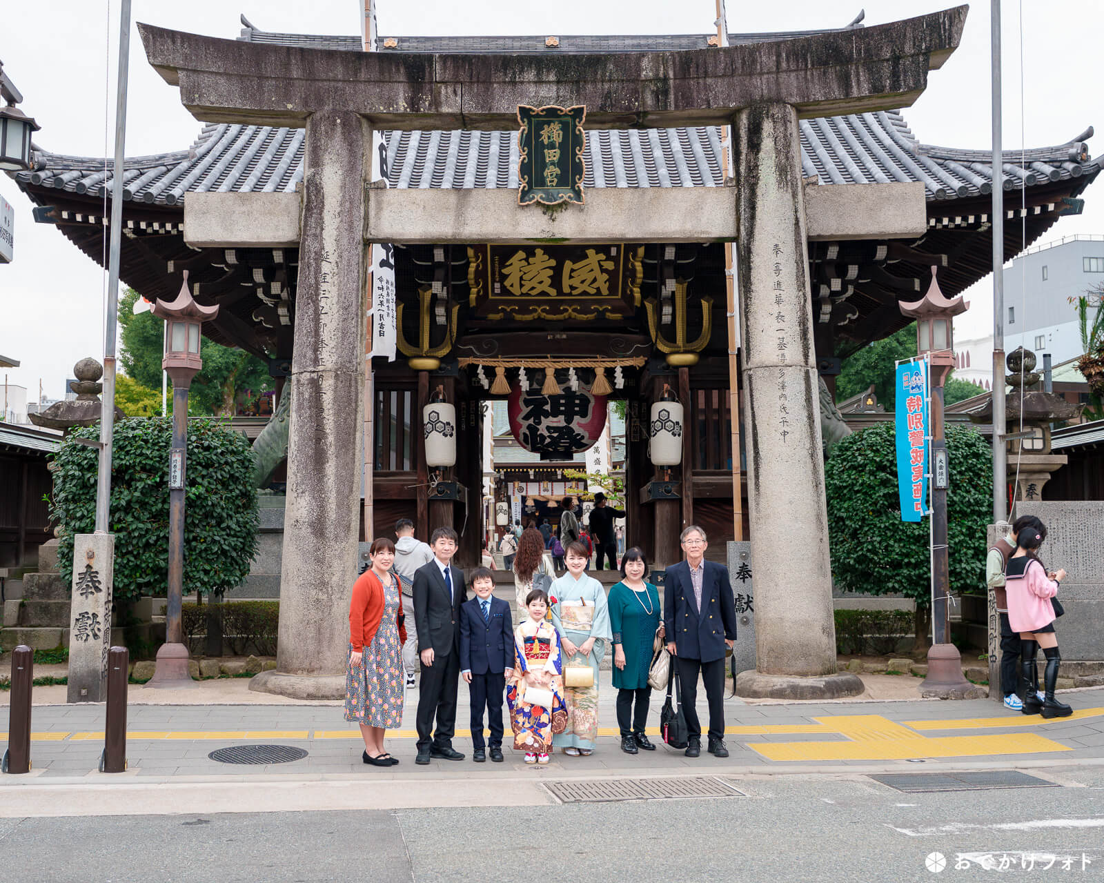 櫛田神社で七五三のロケーションフォト出張写真撮影