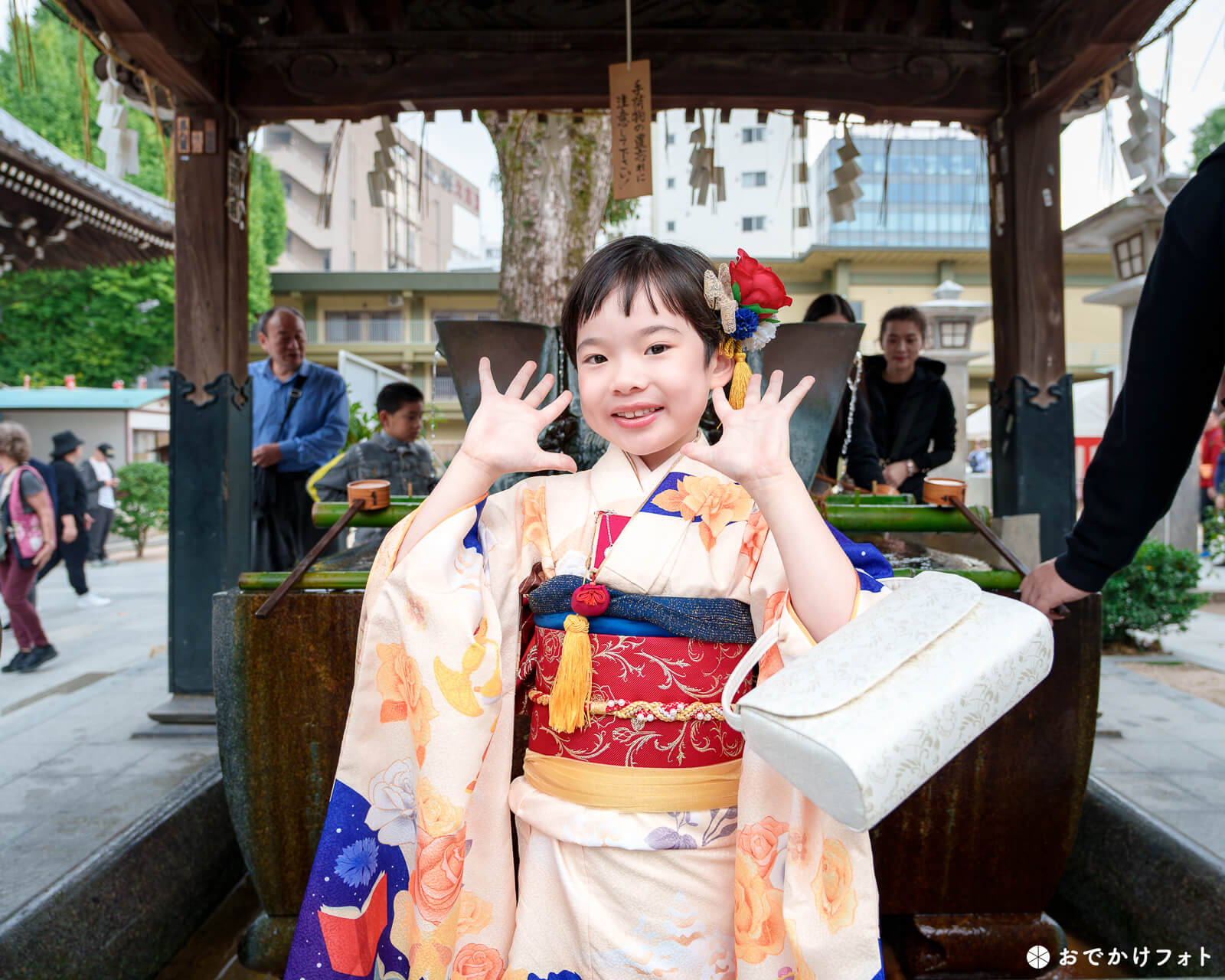 櫛田神社で七五三のロケーションフォト出張写真撮影