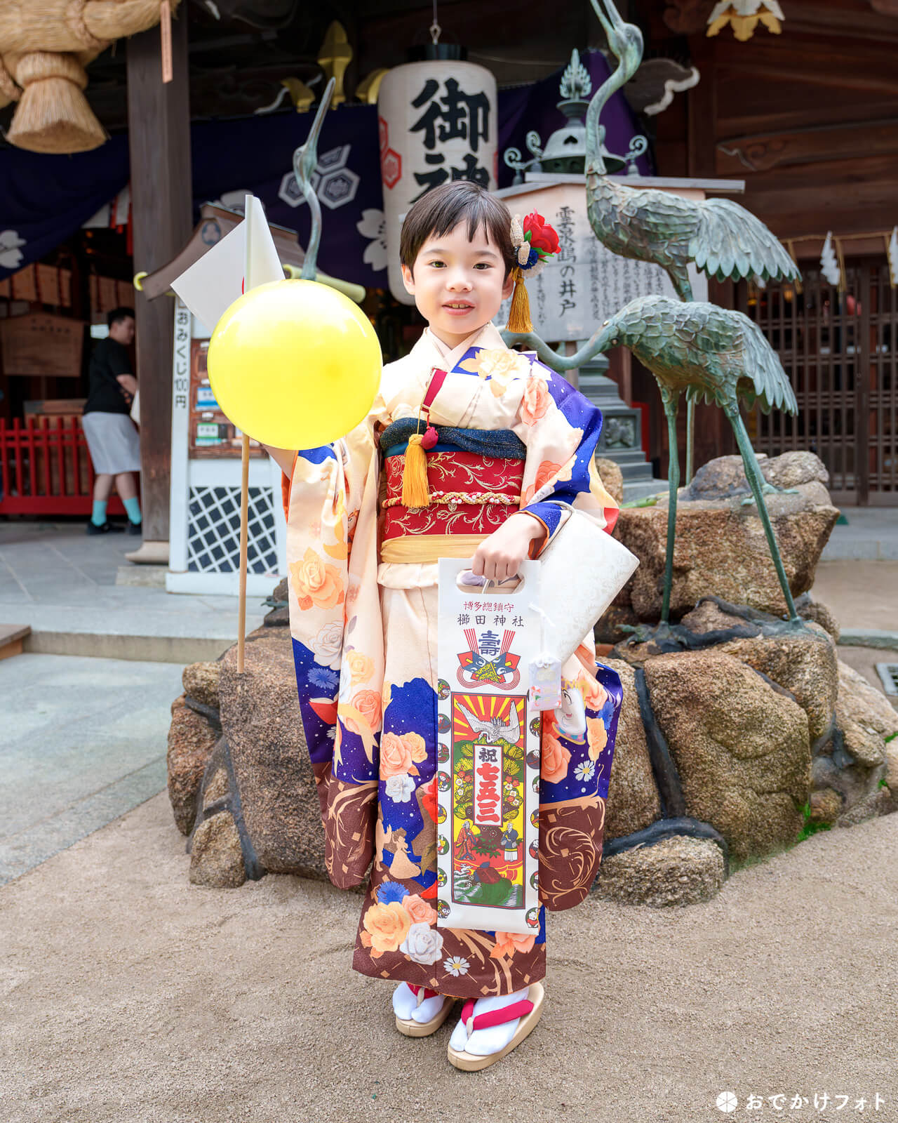 櫛田神社で七五三のロケーションフォト出張写真撮影