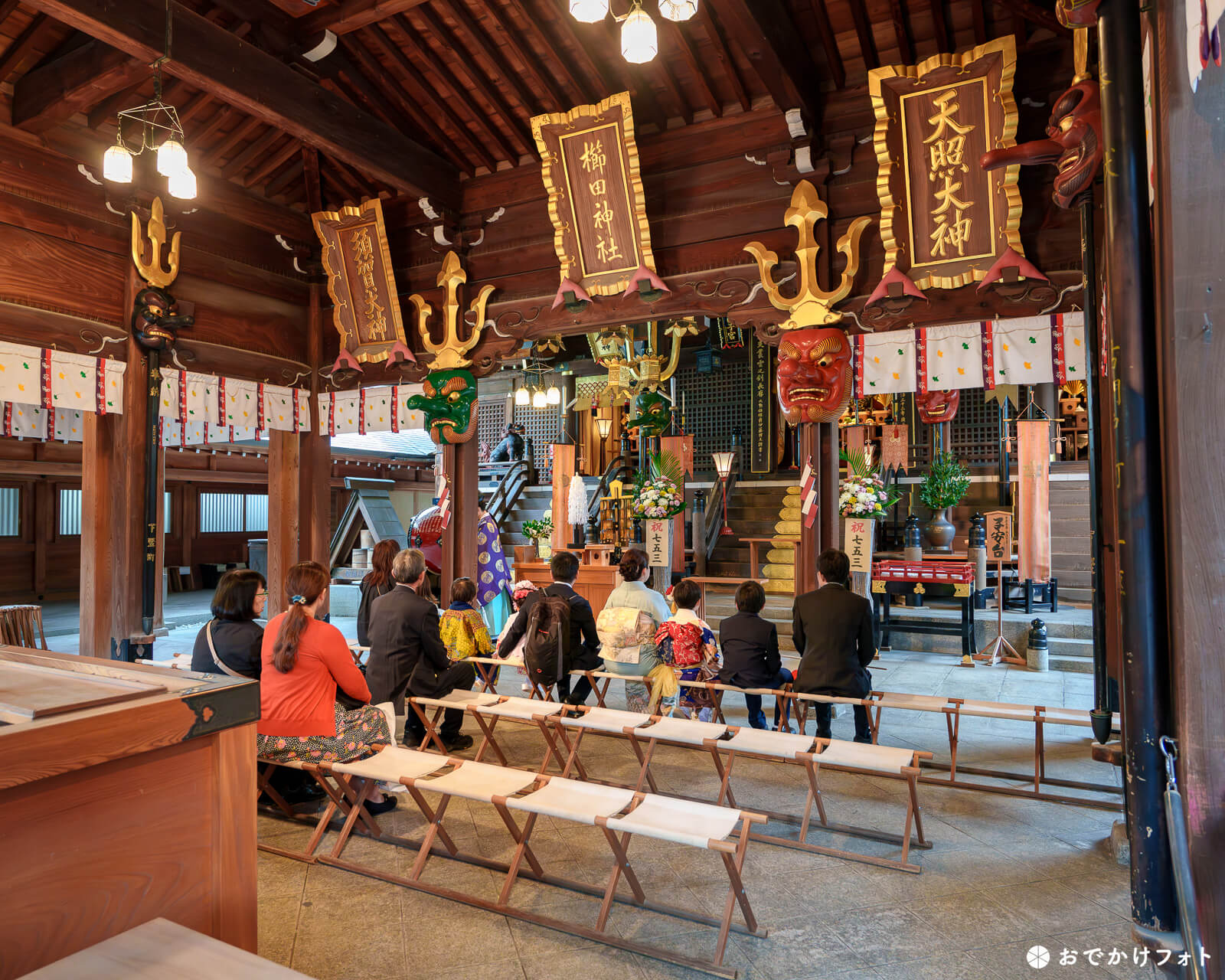 櫛田神社で七五三のロケーションフォト出張写真撮影