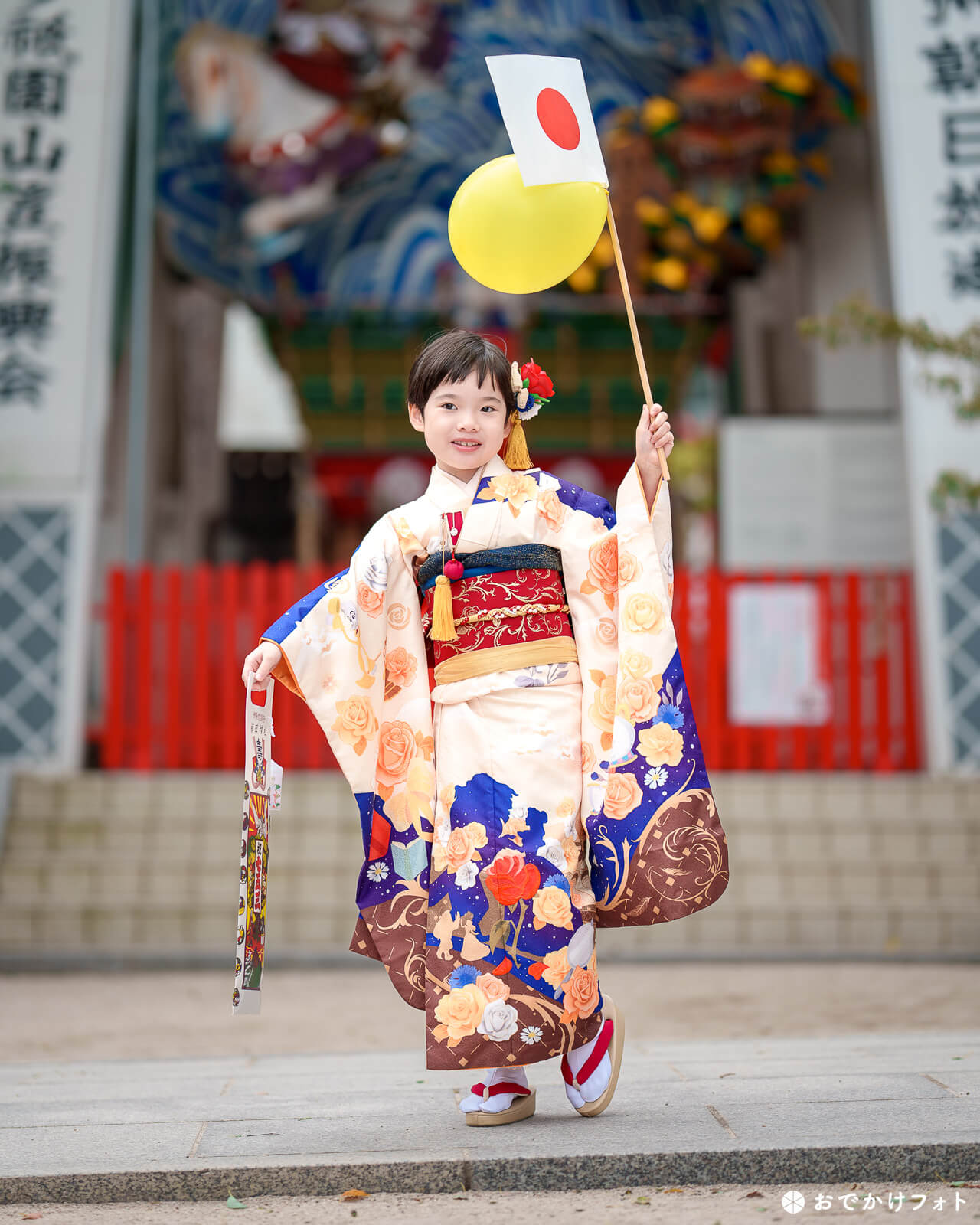 櫛田神社で七五三のロケーションフォト出張写真撮影