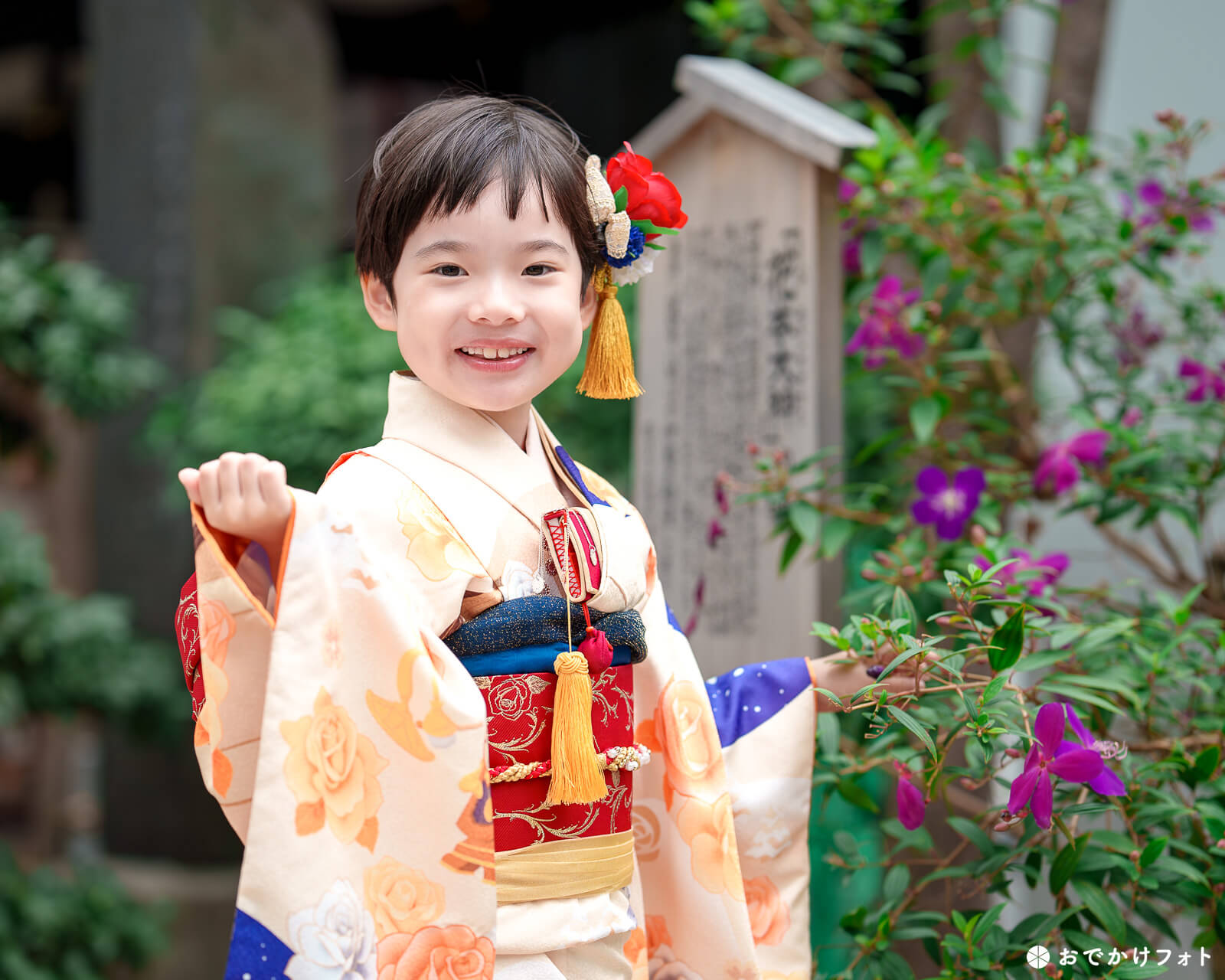 櫛田神社で七五三のロケーションフォト出張写真撮影