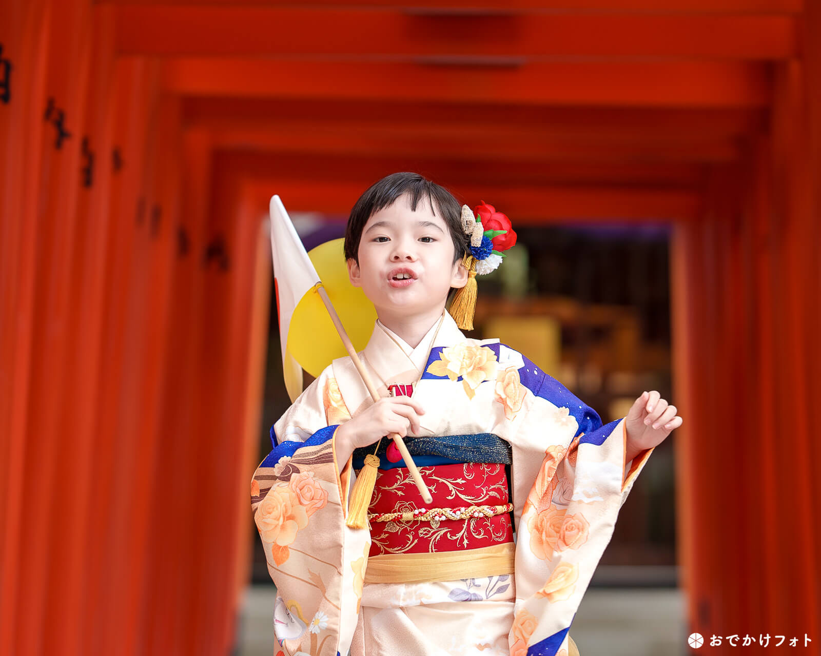 櫛田神社で七五三のロケーションフォト出張写真撮影