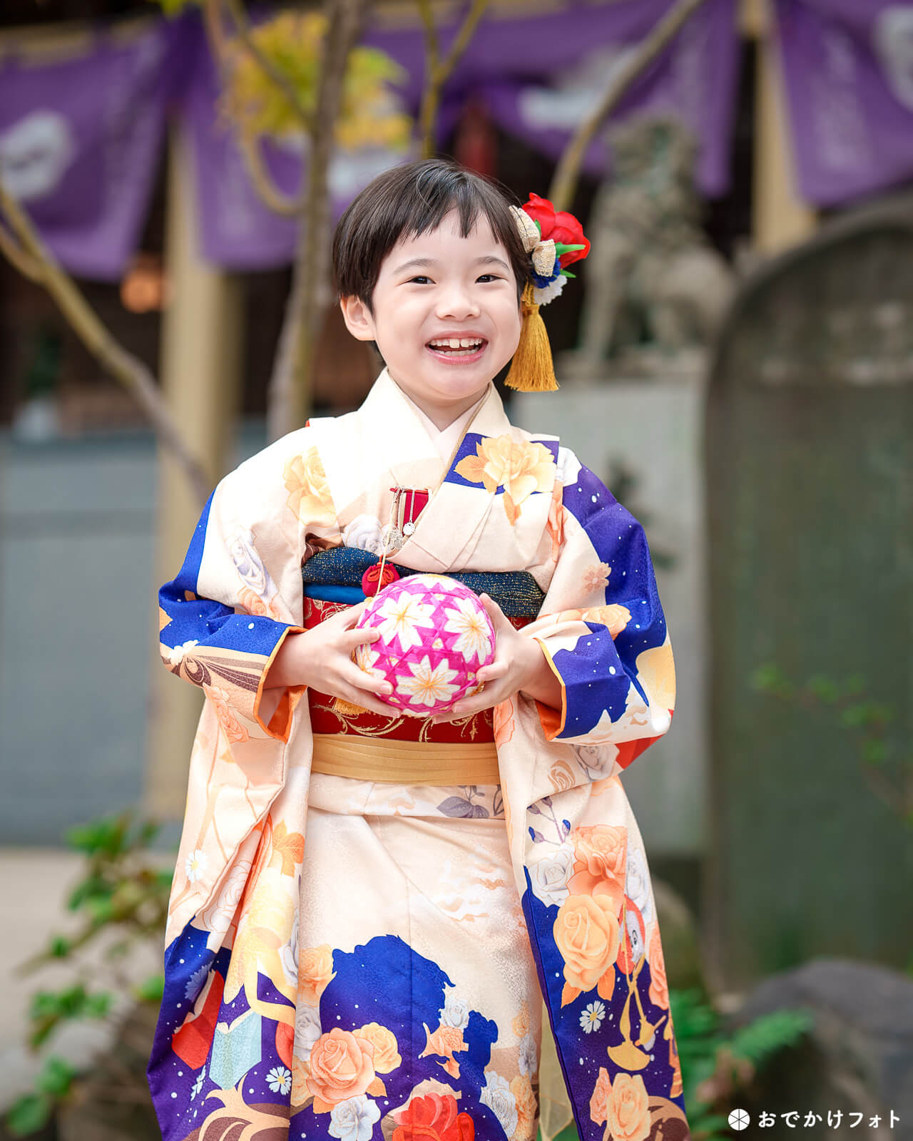 櫛田神社で七五三のロケーションフォト出張写真撮影