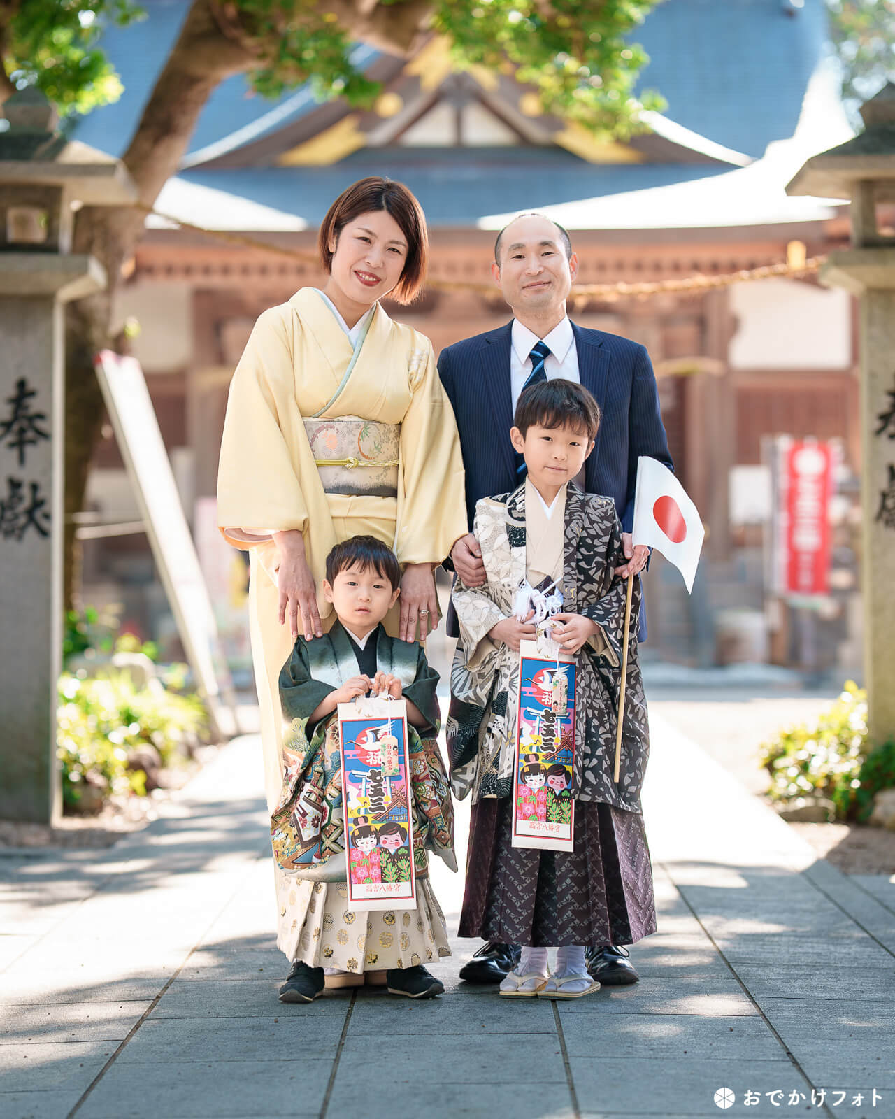 高宮八幡宮で七五三のロケーションフォト出張撮影