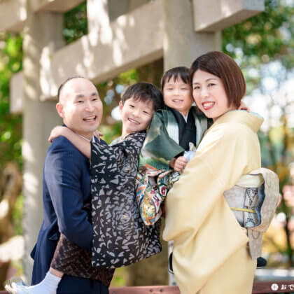 高宮八幡宮で七五三のロケーションフォト出張撮影