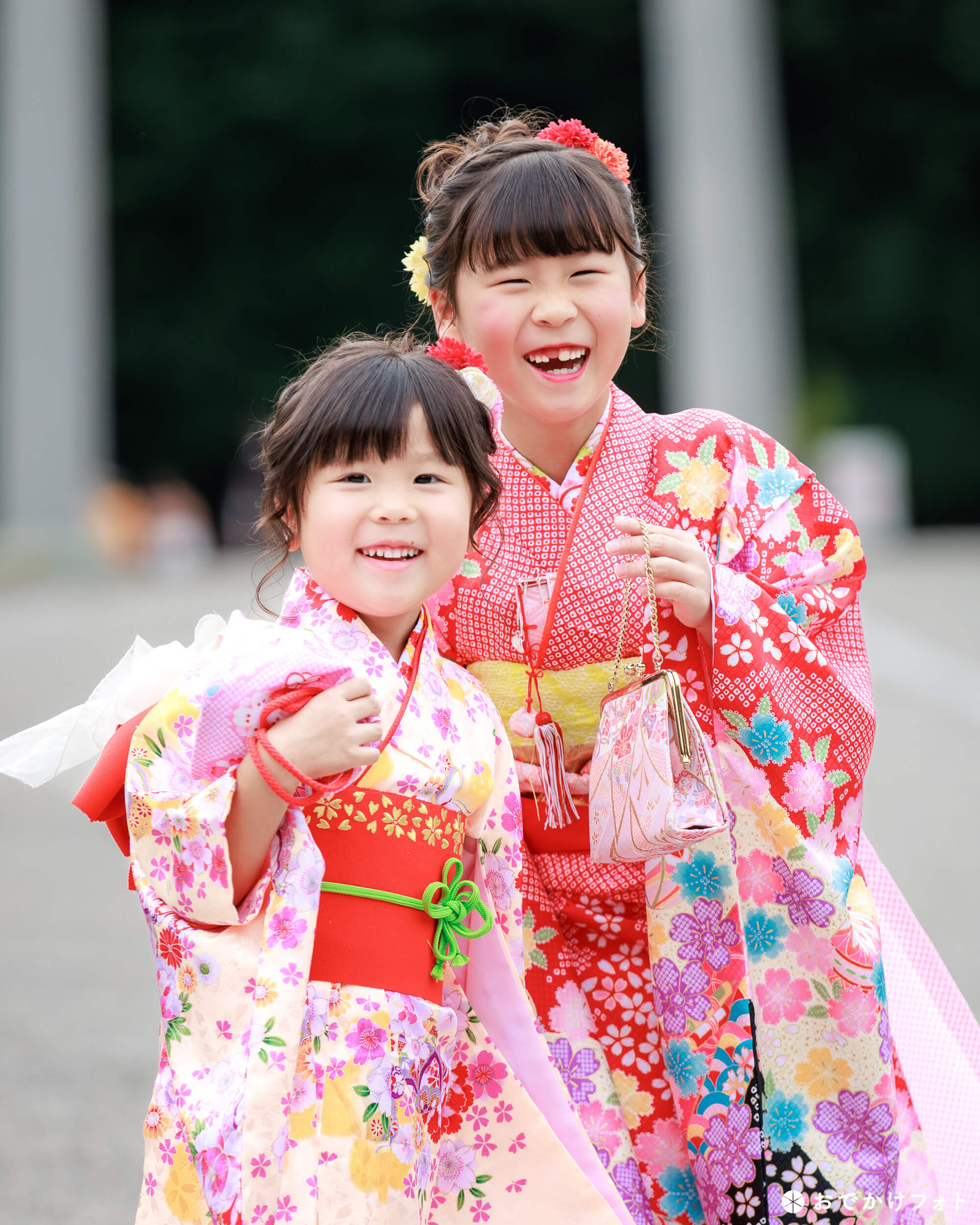 護国神社で七五三のロケーションフォト出張写真撮影