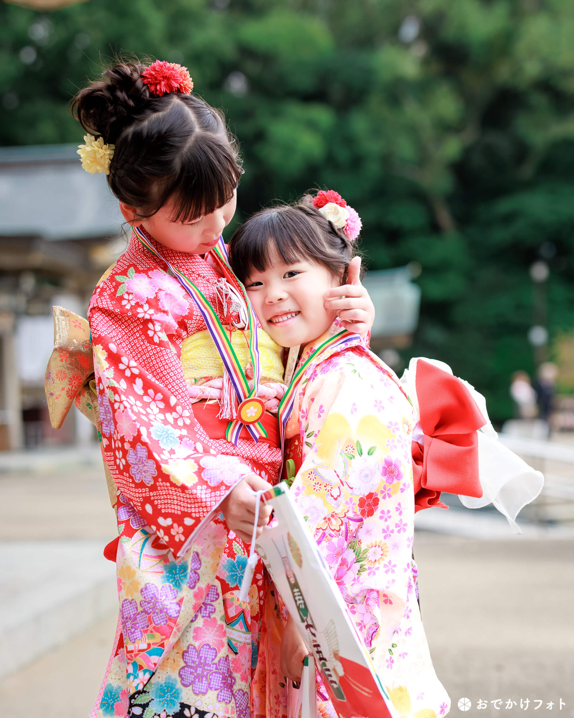 護国神社で七五三のロケーションフォト出張写真撮影