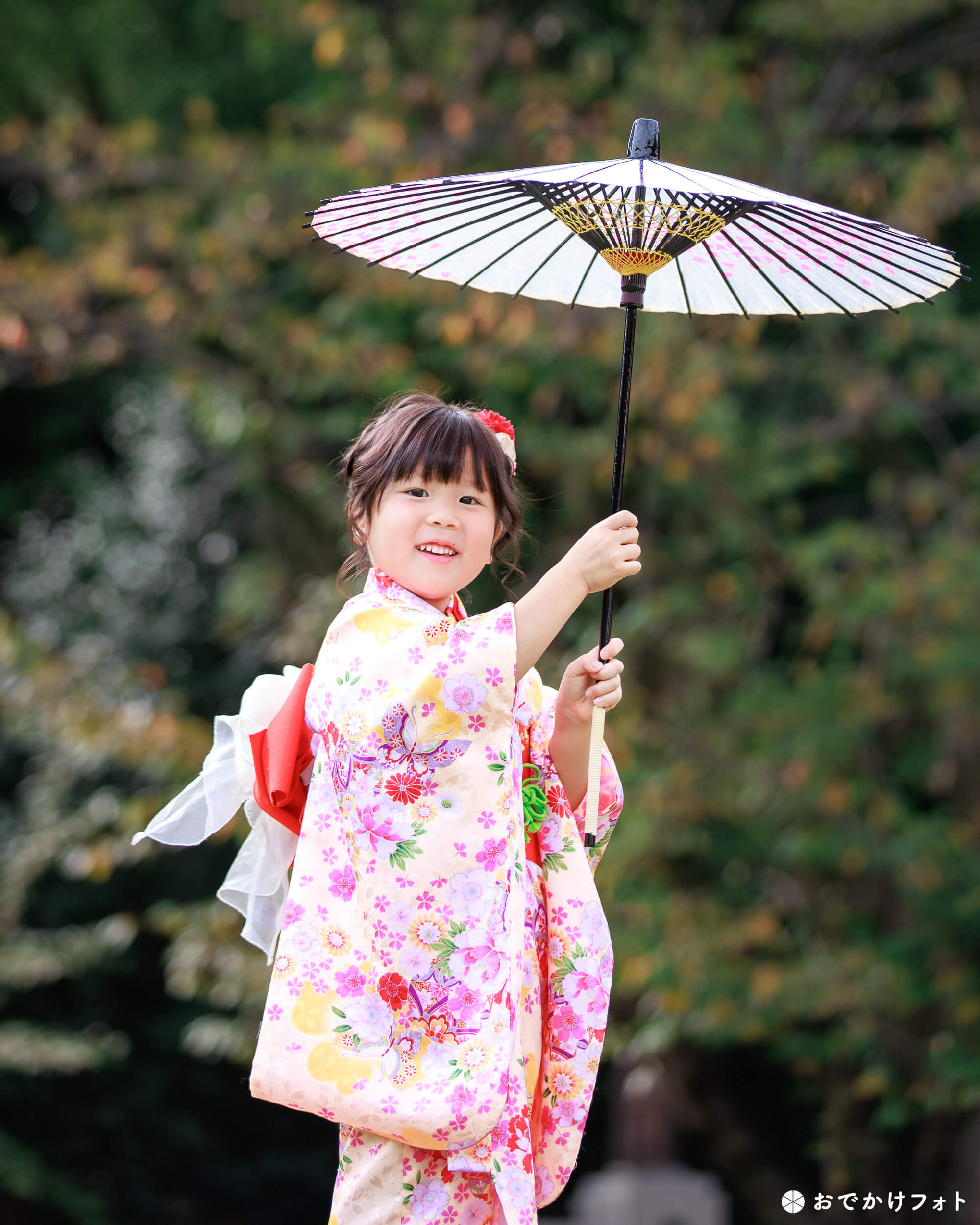 護国神社で七五三のロケーションフォト出張写真撮影