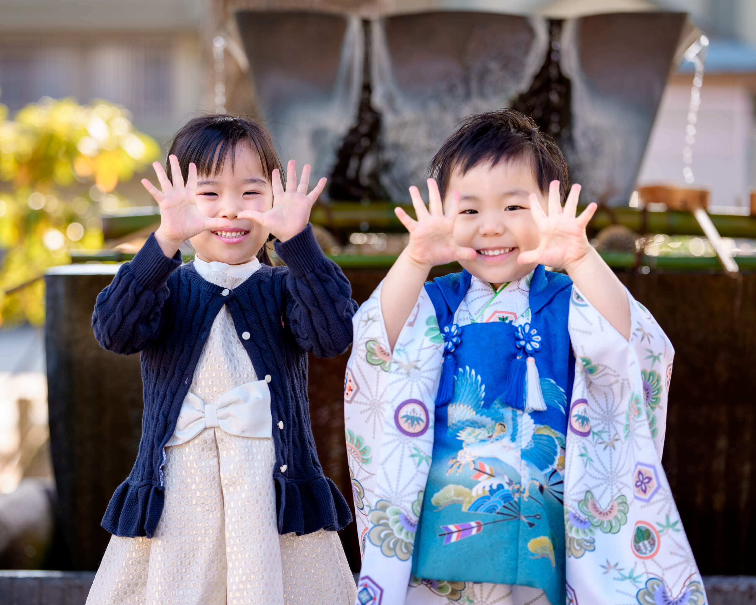 櫛田神社で七五三のロケーションフォト出張撮影