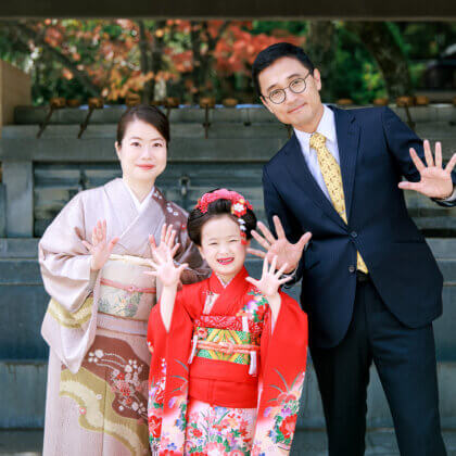 筥崎宮で七五三のロケーションフォト出張撮影