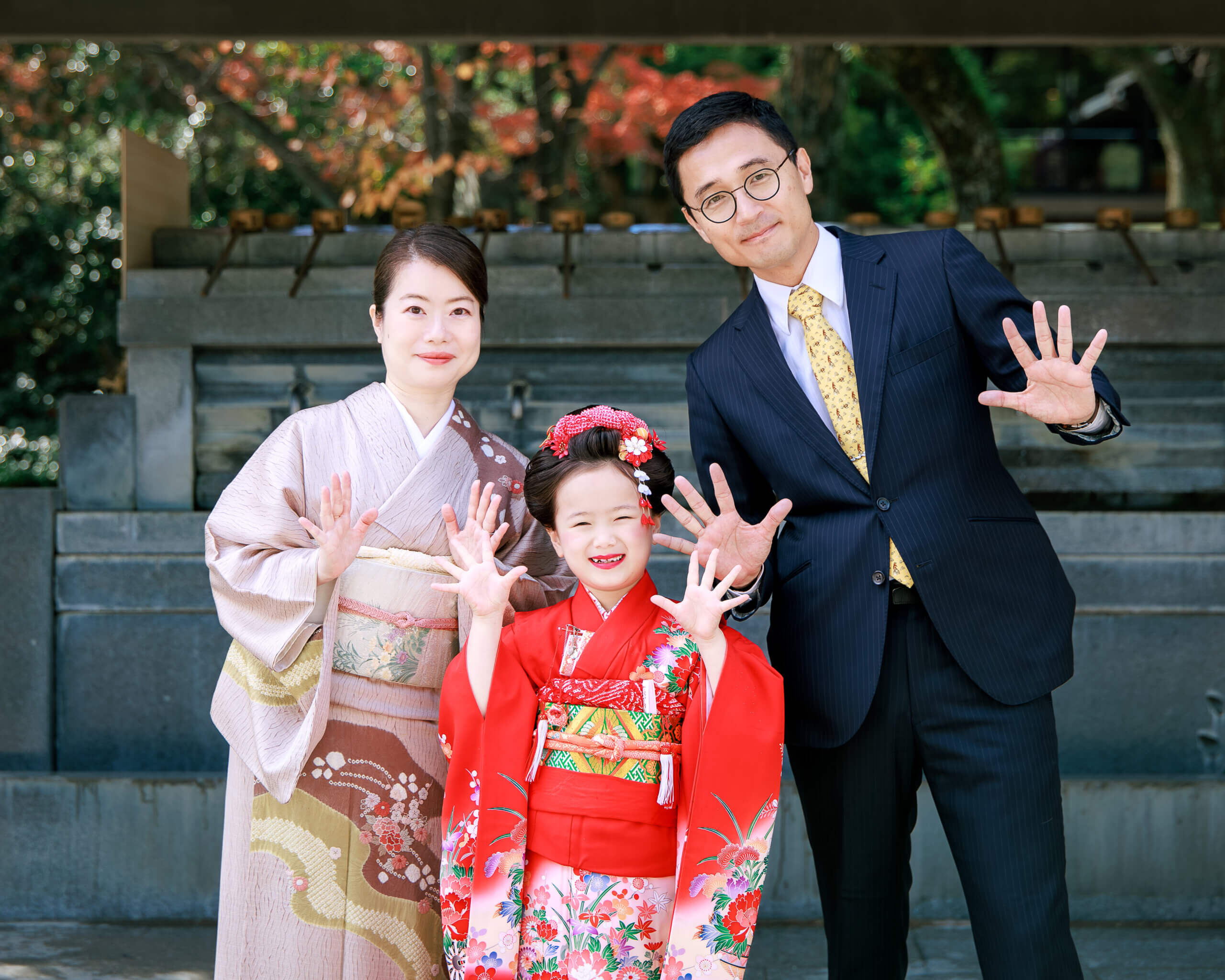 筥崎宮で七五三のロケーションフォト出張撮影