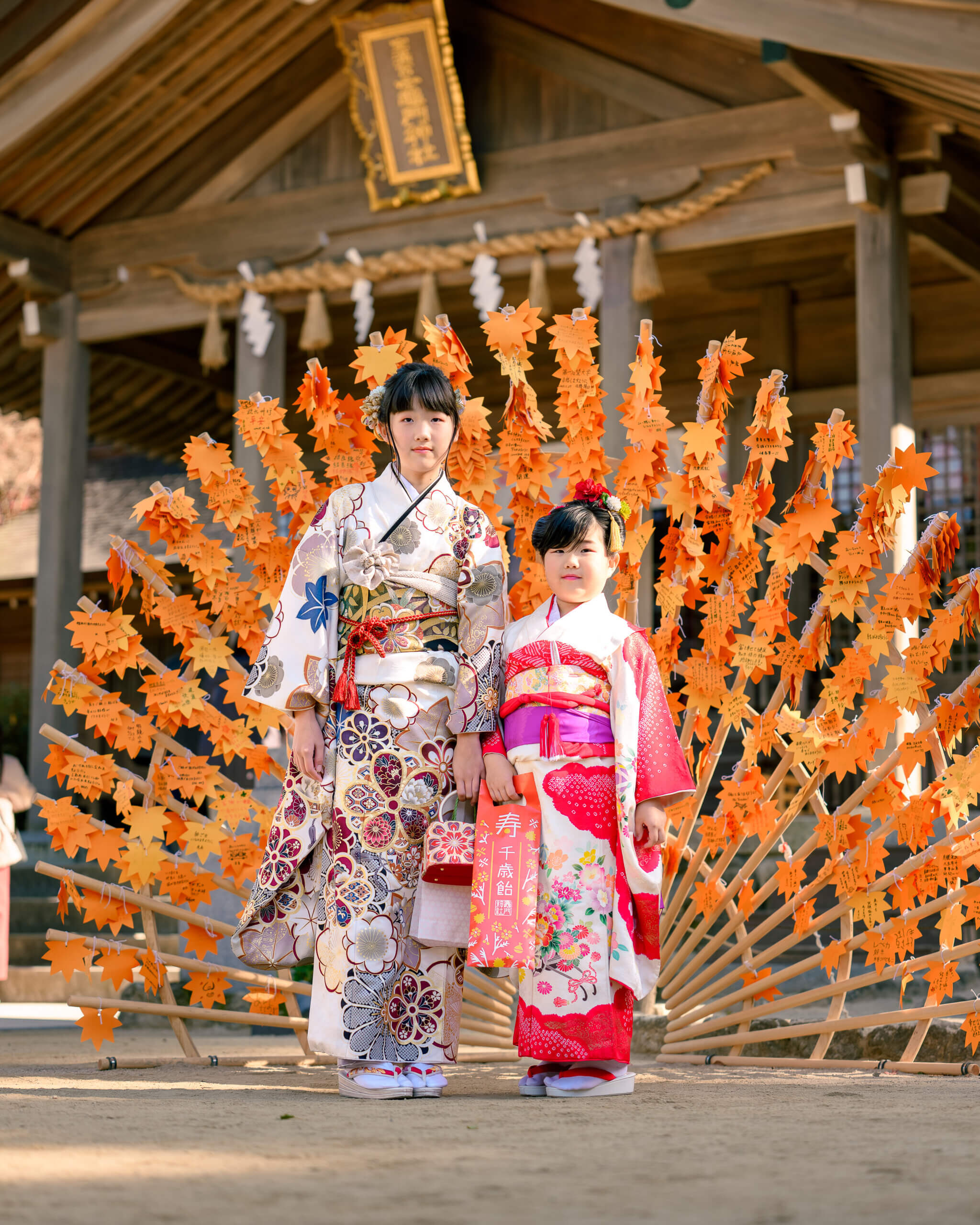 竈門神社で七五三のロケーションフォト出張撮影