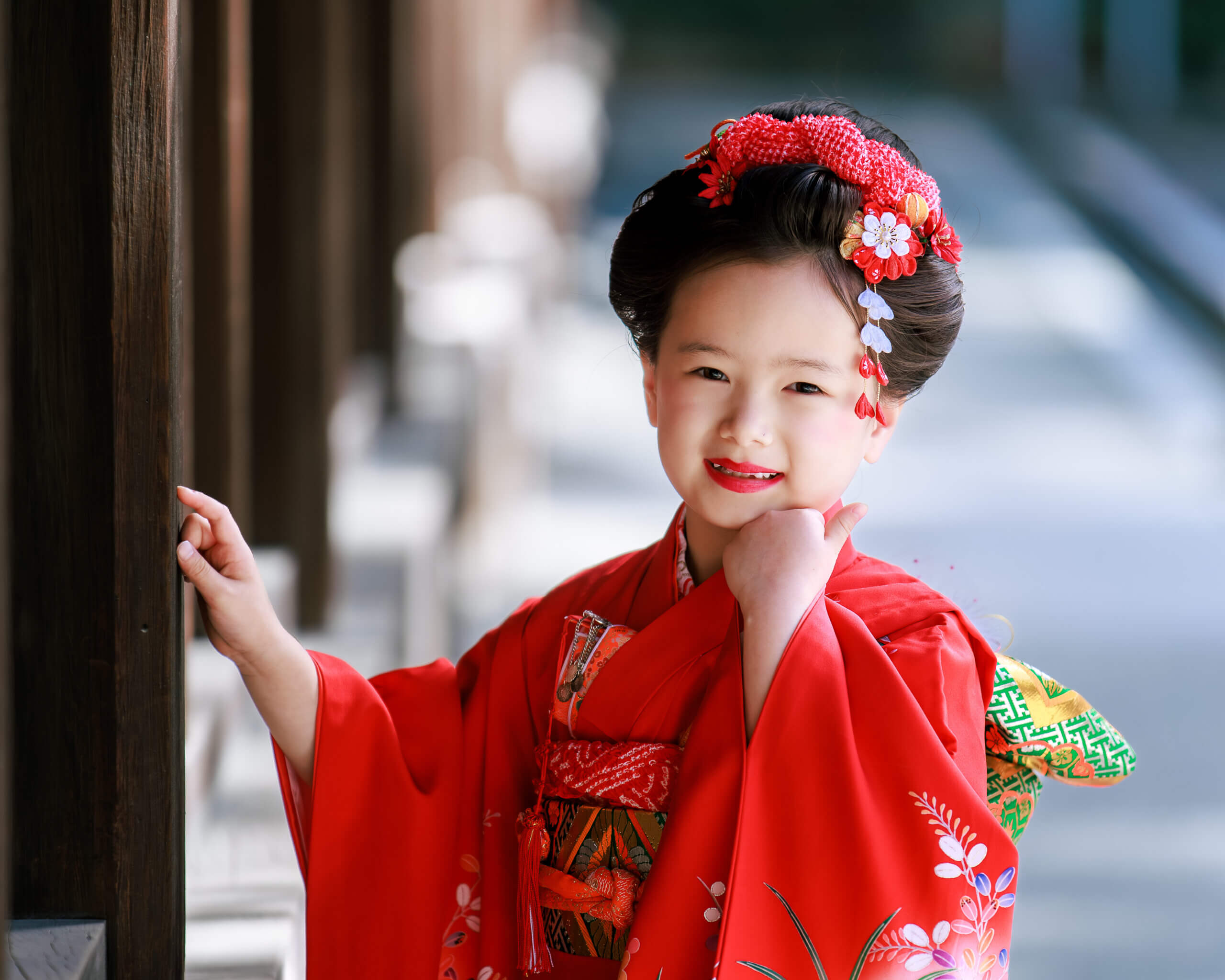 筥崎宮で七五三のロケーションフォト出張撮影