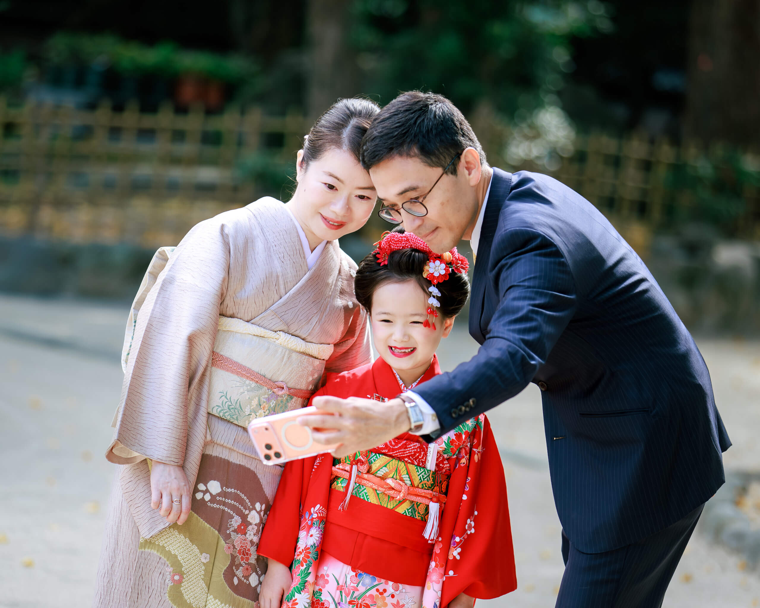 筥崎宮で七五三のロケーションフォト出張撮影