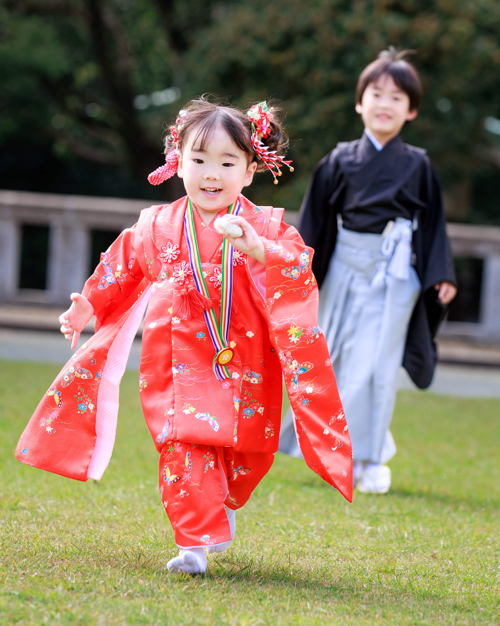 福岡県護国神社で七五三のロケーションフォト出張撮影
