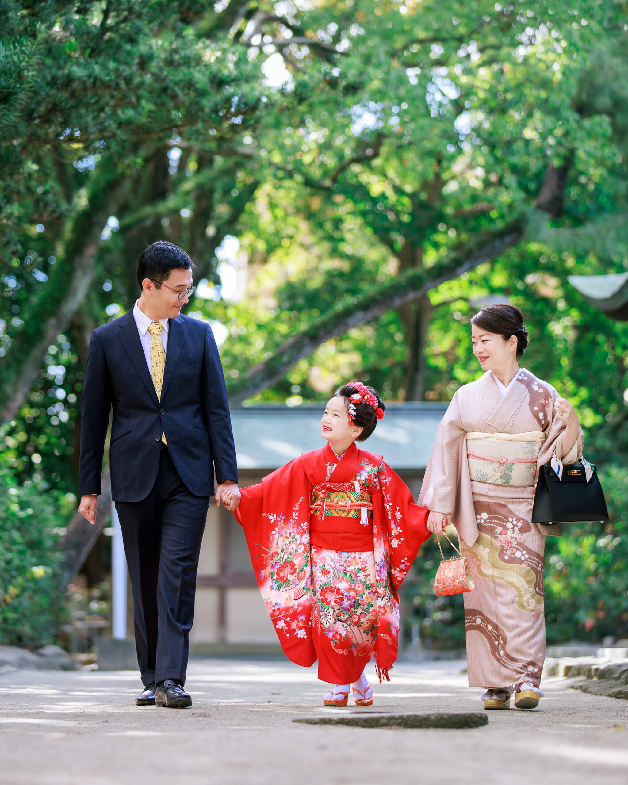 筥崎宮で七五三のロケーションフォト出張撮影