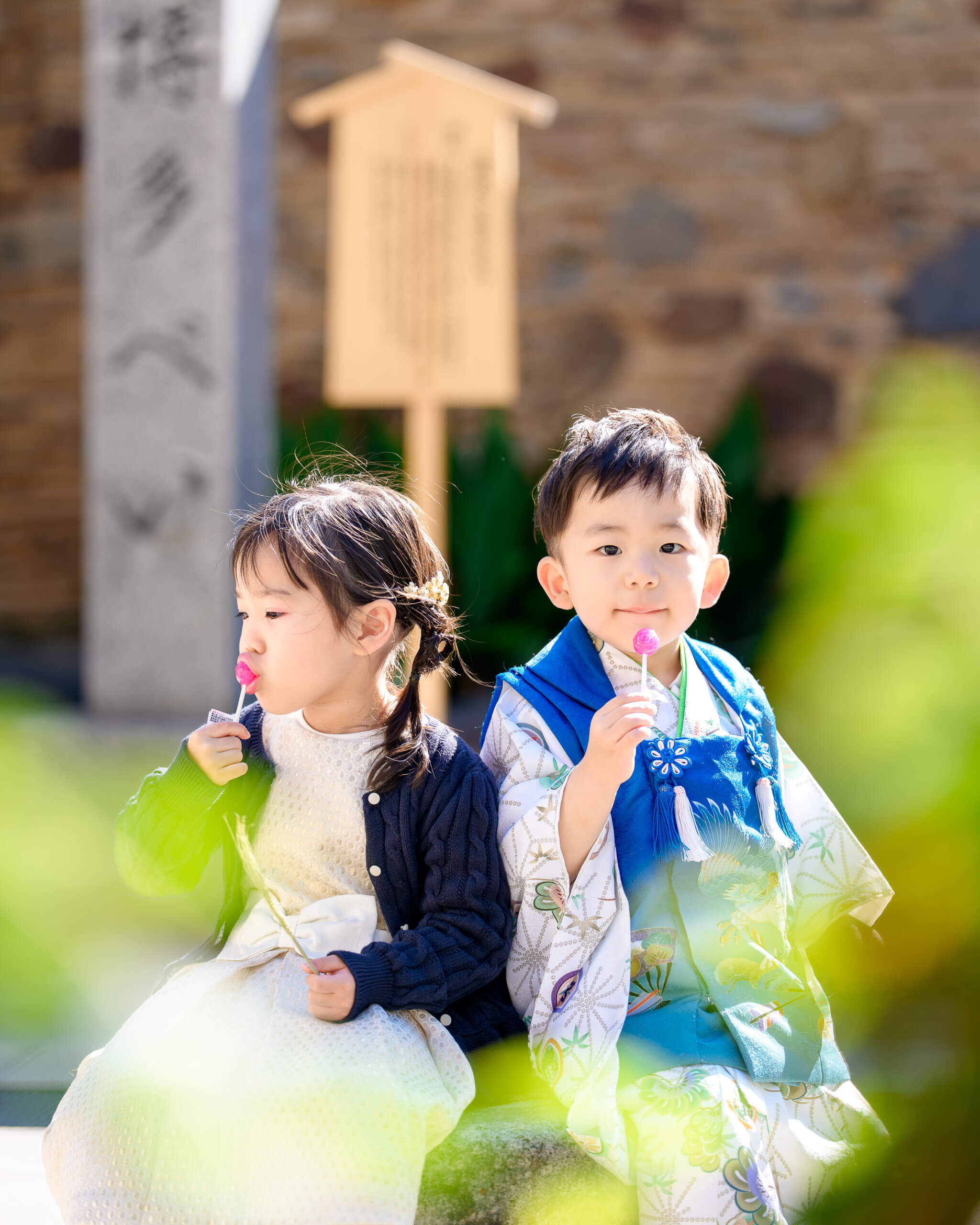 櫛田神社で七五三のロケーションフォト出張撮影