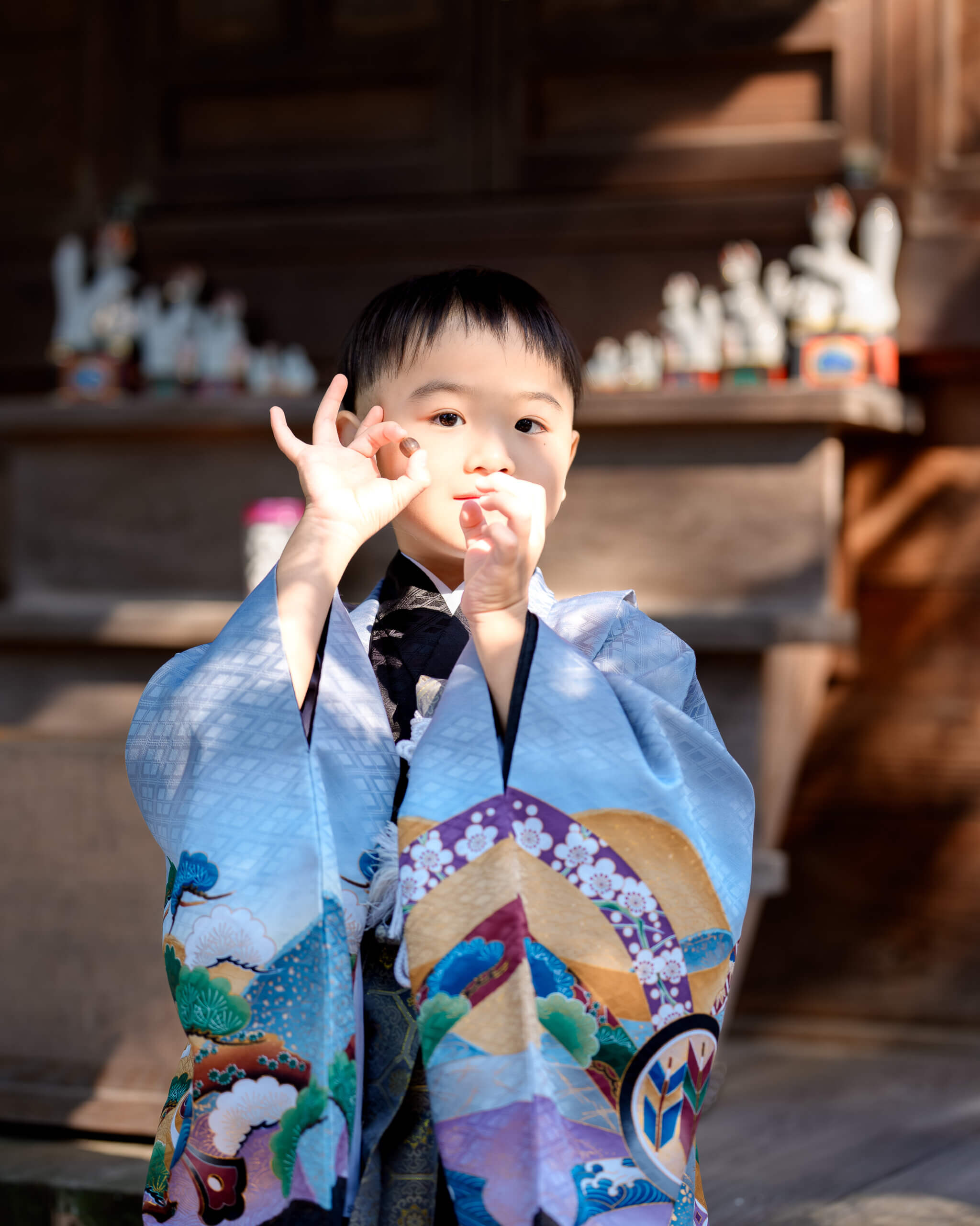 紅葉八幡宮で七五三のロケーションフォト出張撮影