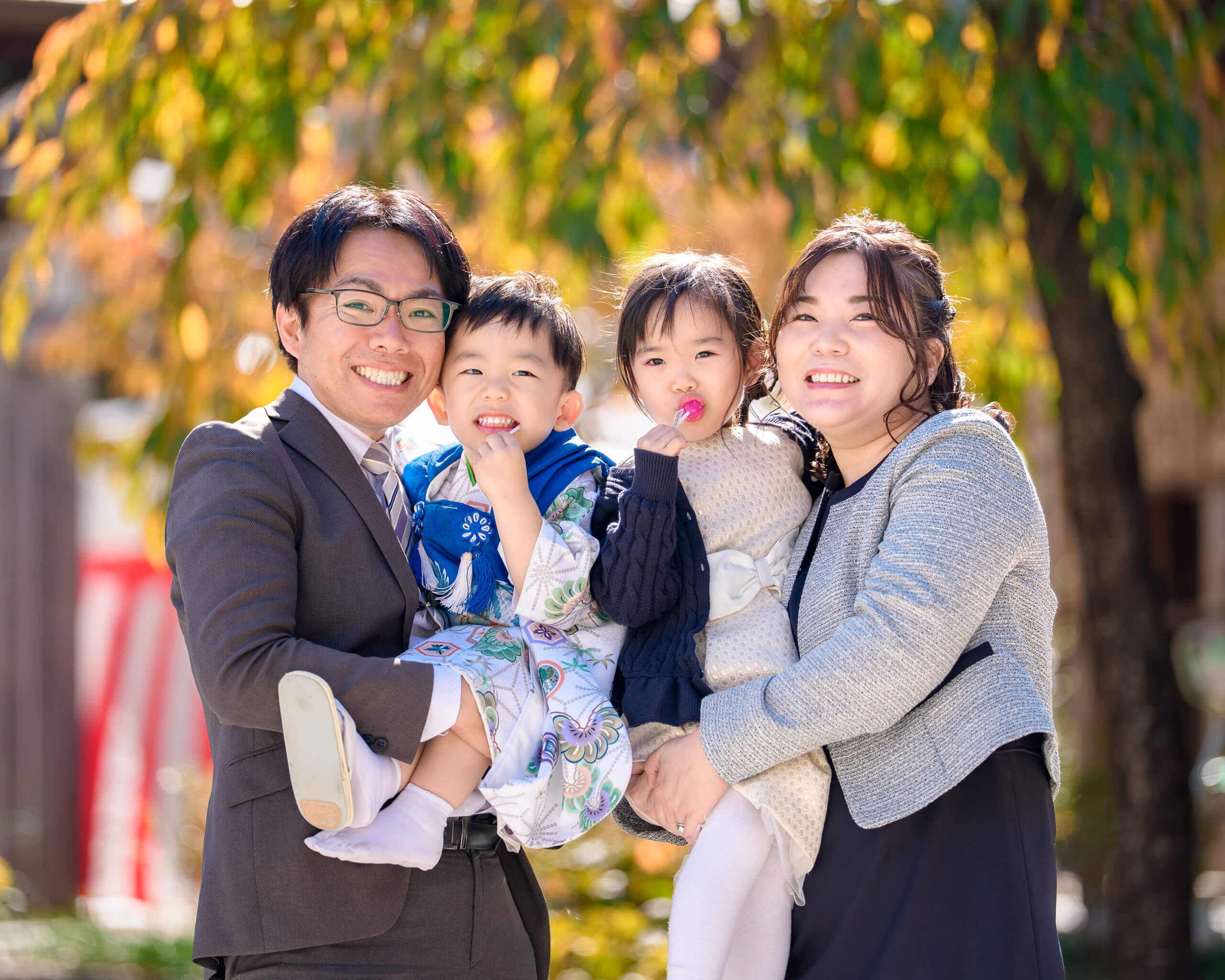 櫛田神社で七五三のロケーションフォト出張撮影