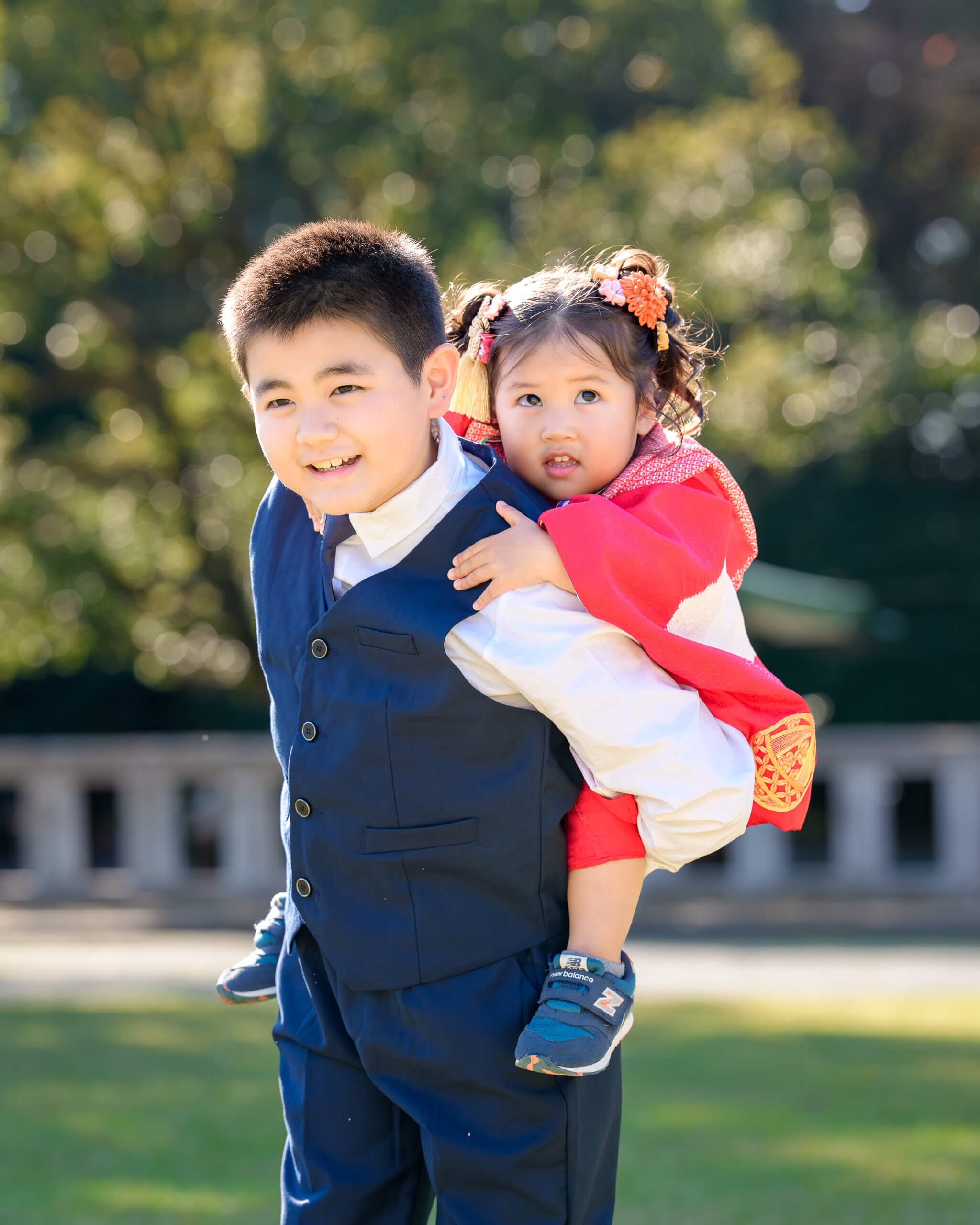 福岡県護国神社で七五三のロケーションフォト出張撮影